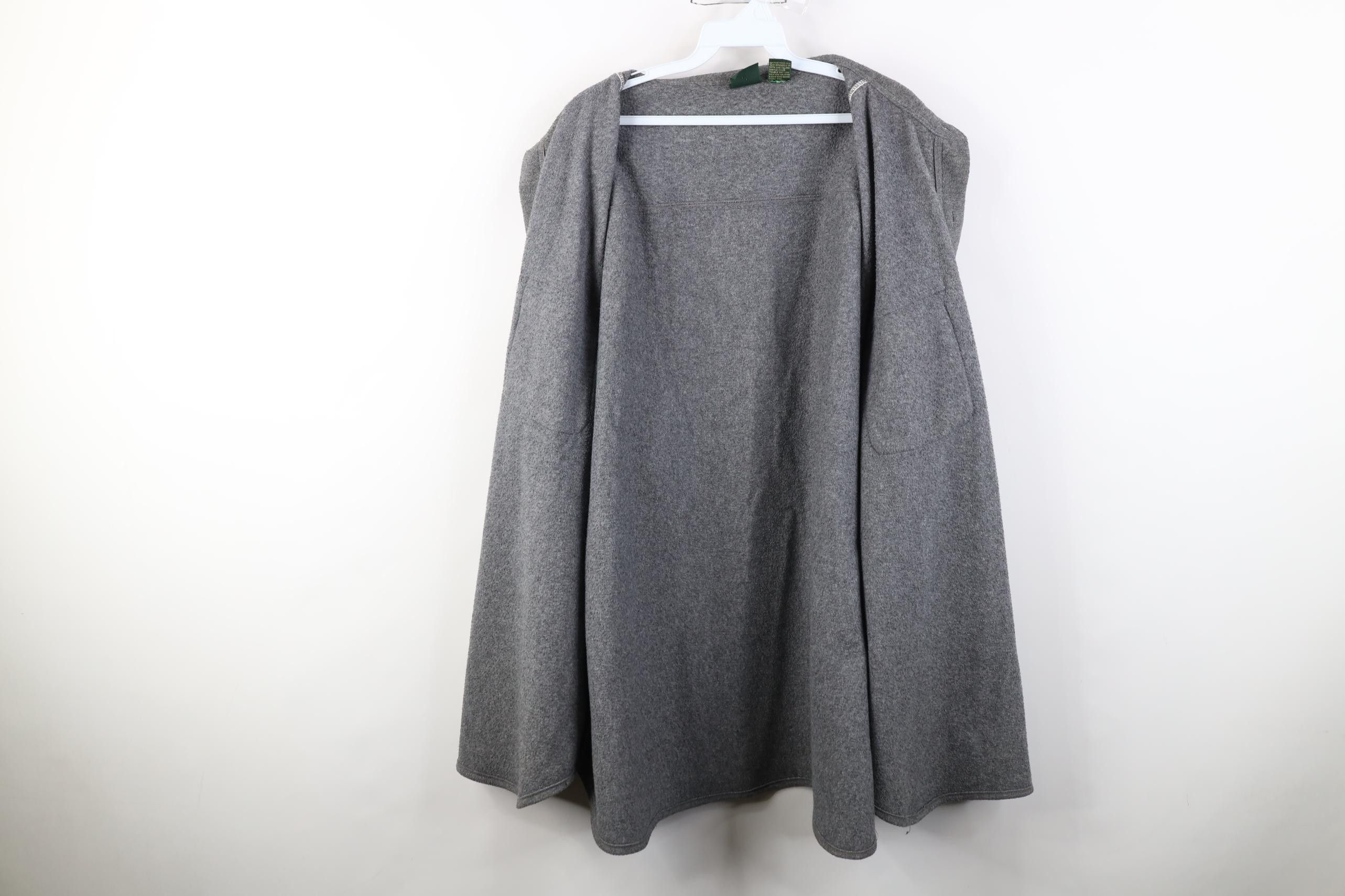 Vintage Vintage 90s Streetwear Baggy Fleece Button Shirt Jacket Gray Size US XL / EU 56 / 4 - 13 Thumbnail