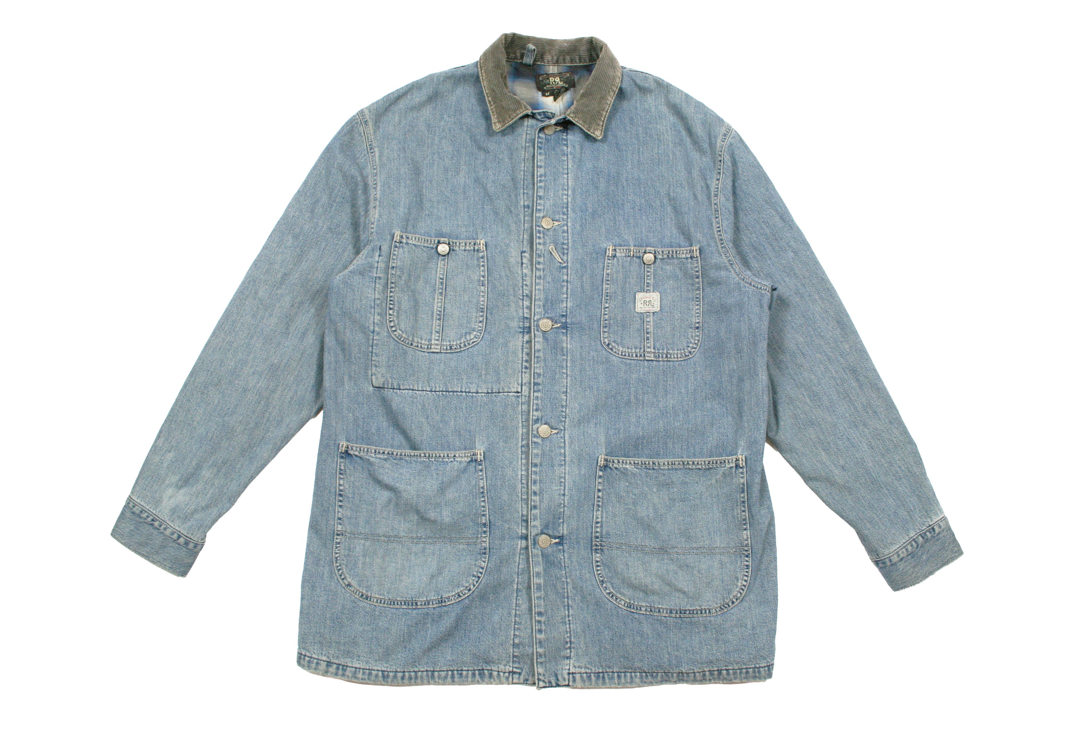 RRL Ralph Lauren 1993 Double RL Denim Worker Chore Jacket Made in USA Size US M / EU 48-50 / 2 - 1 Thumbnail