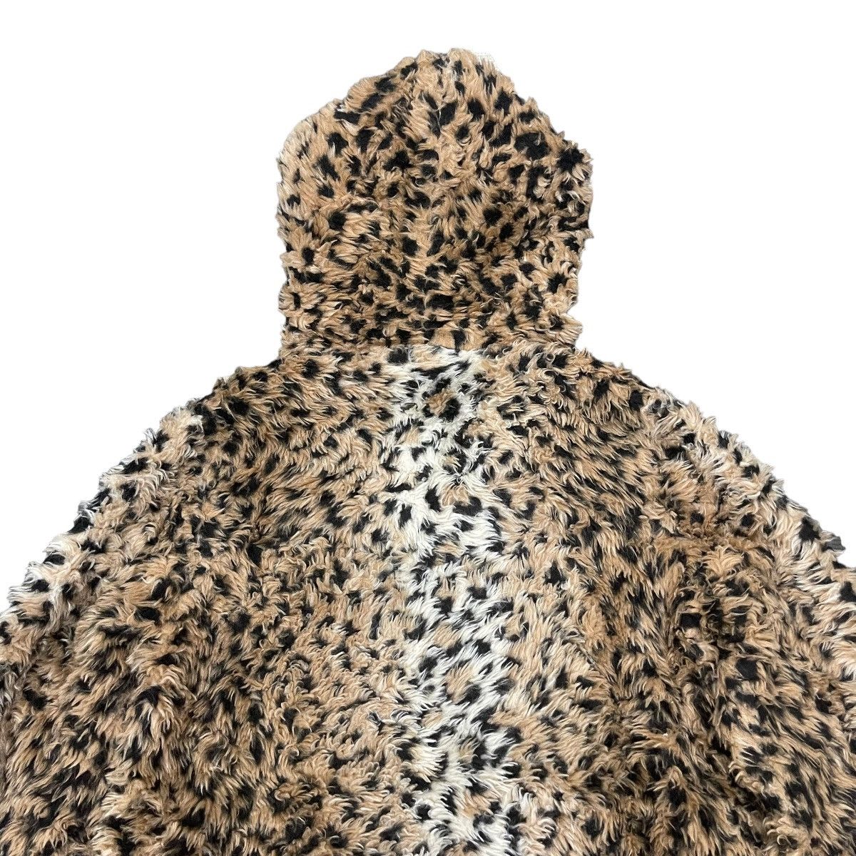 Vintage Designer Leopard Print Faux Fur Shearling Hoodie Jacket Size M / US 6-8 / IT 42-44 - 13 Thumbnail
