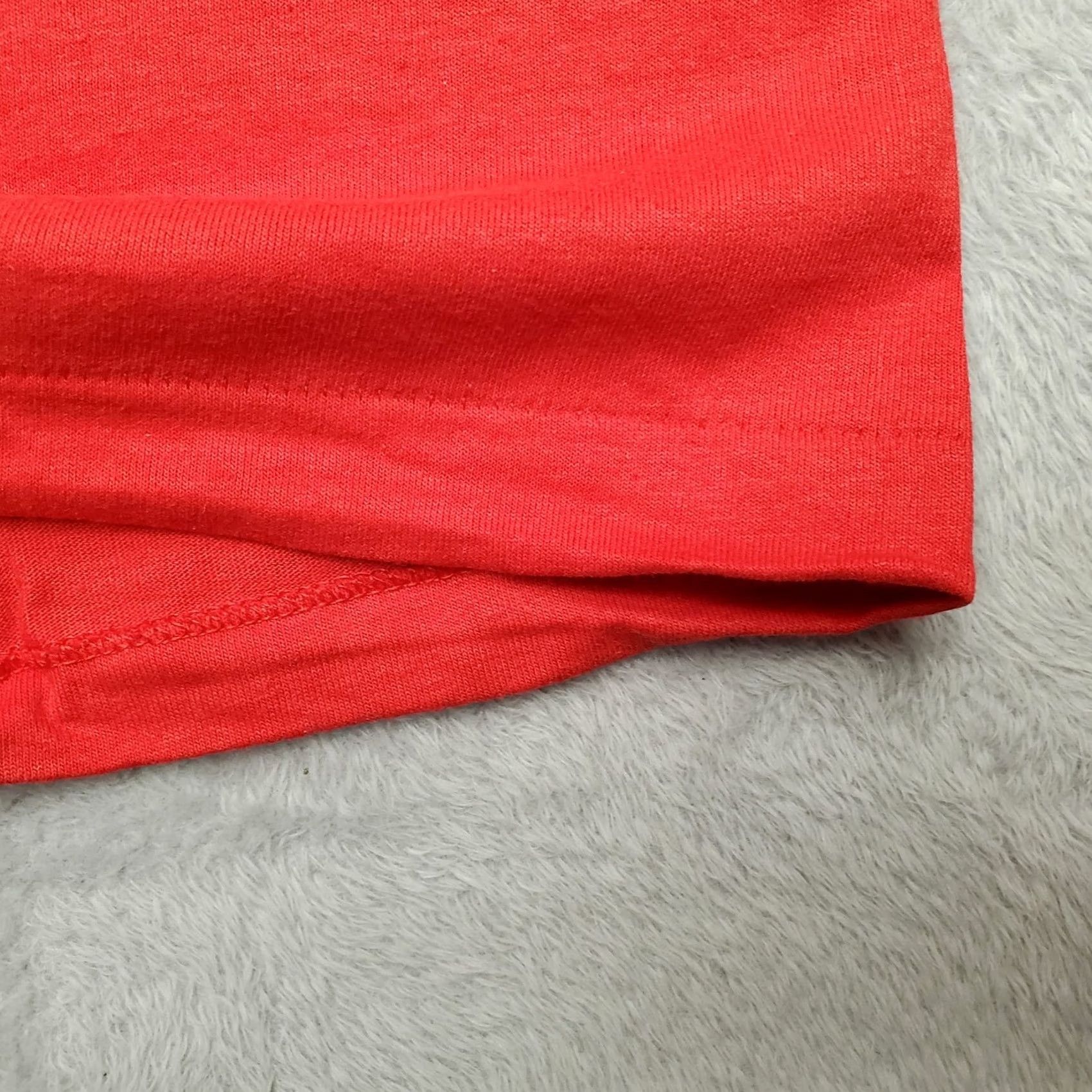 Fruit Of The Loom VINTAGE Fruit of the Loom T Shirt Mens L Red USA Single Stitch Crew Neck Solid Cotton Jersey Size US L / EU 52-54 / 3 - 5 Thumbnail