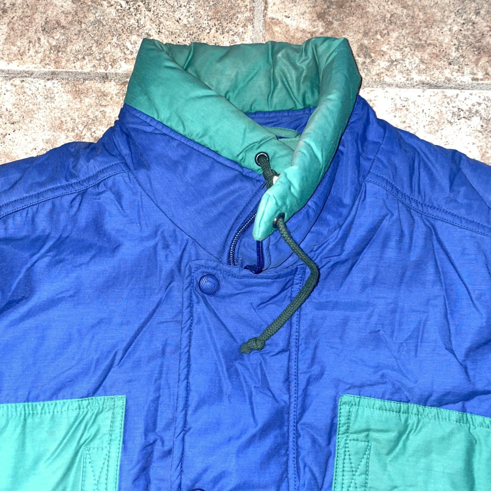 Fila Fila Snap Button Blue Puffer Jacket Mens Size 38 Size US XXS / EU 40 - 2 Thumbnail