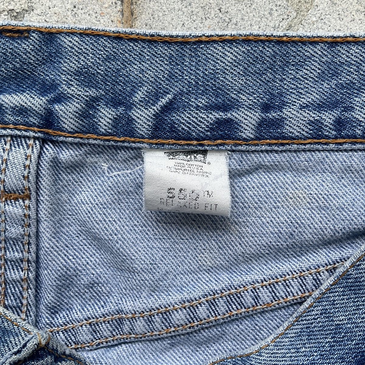 Levi's Vintage Distressed 90s Levi’s 550 Made In USA Denim Pants Size US 33 - 10 Thumbnail