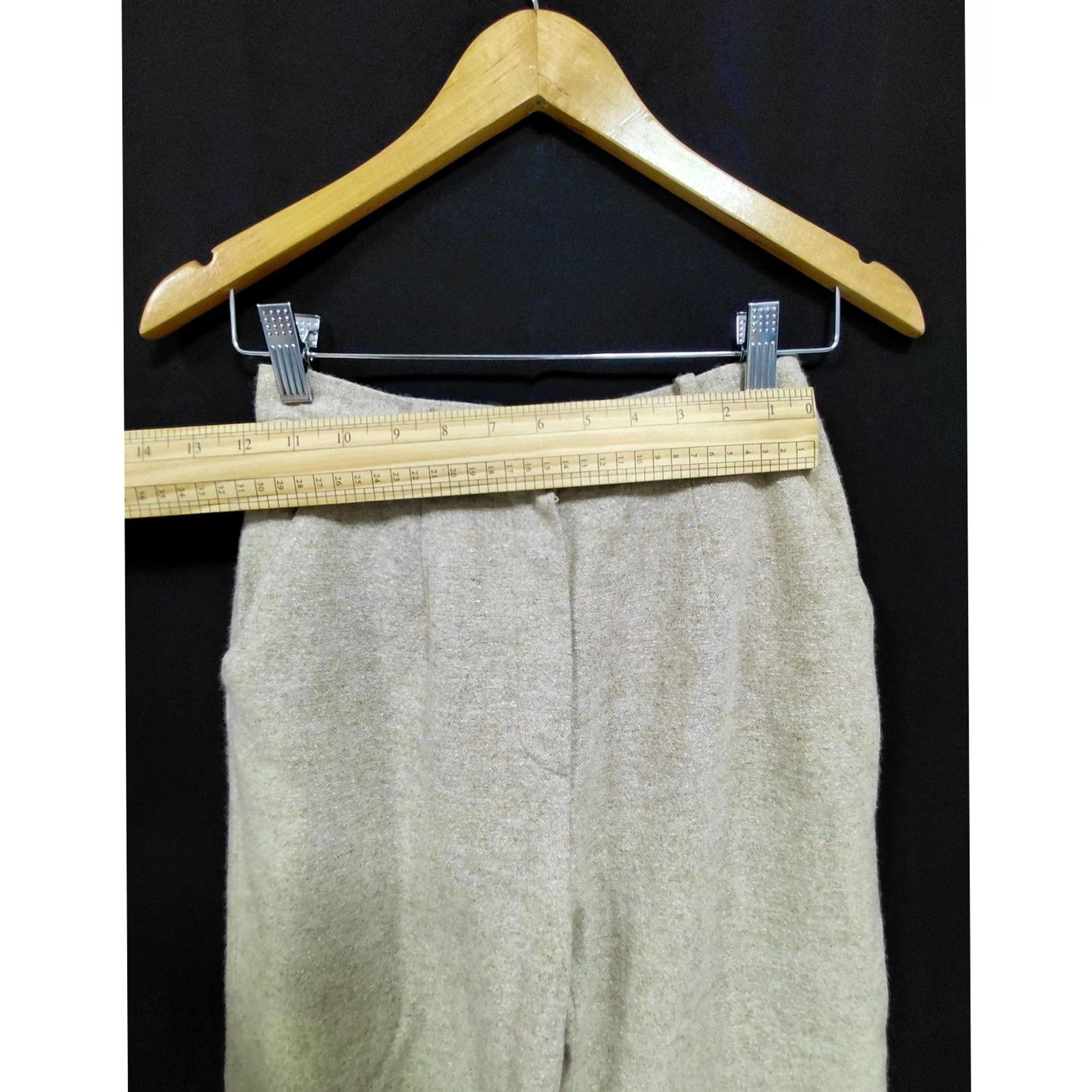 Vintage Avantgarde Pants Women Size 4 Beige 100% Wool Size 27" / US 4 / IT 40 - 5 Thumbnail