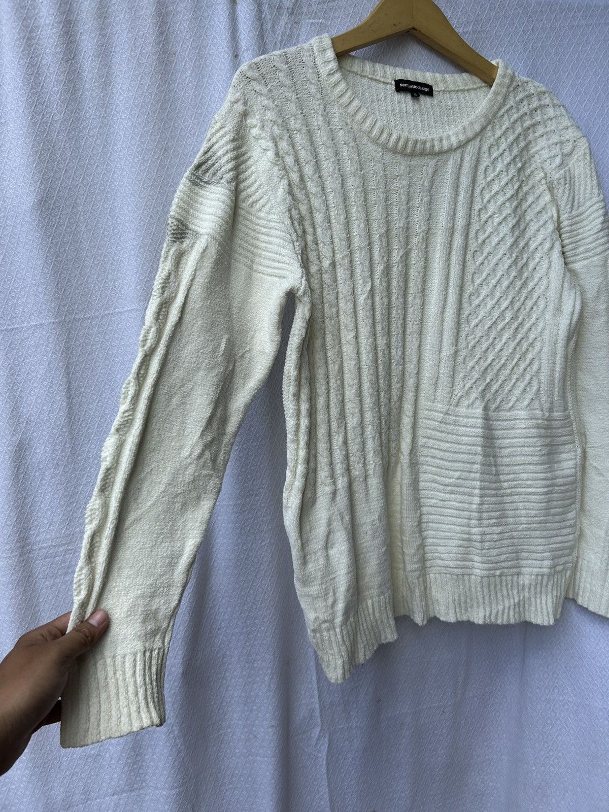 If Six Was Nine Semantic design knitted mohair grunge styled Size US L / EU 52-54 / 3 - 3 Thumbnail