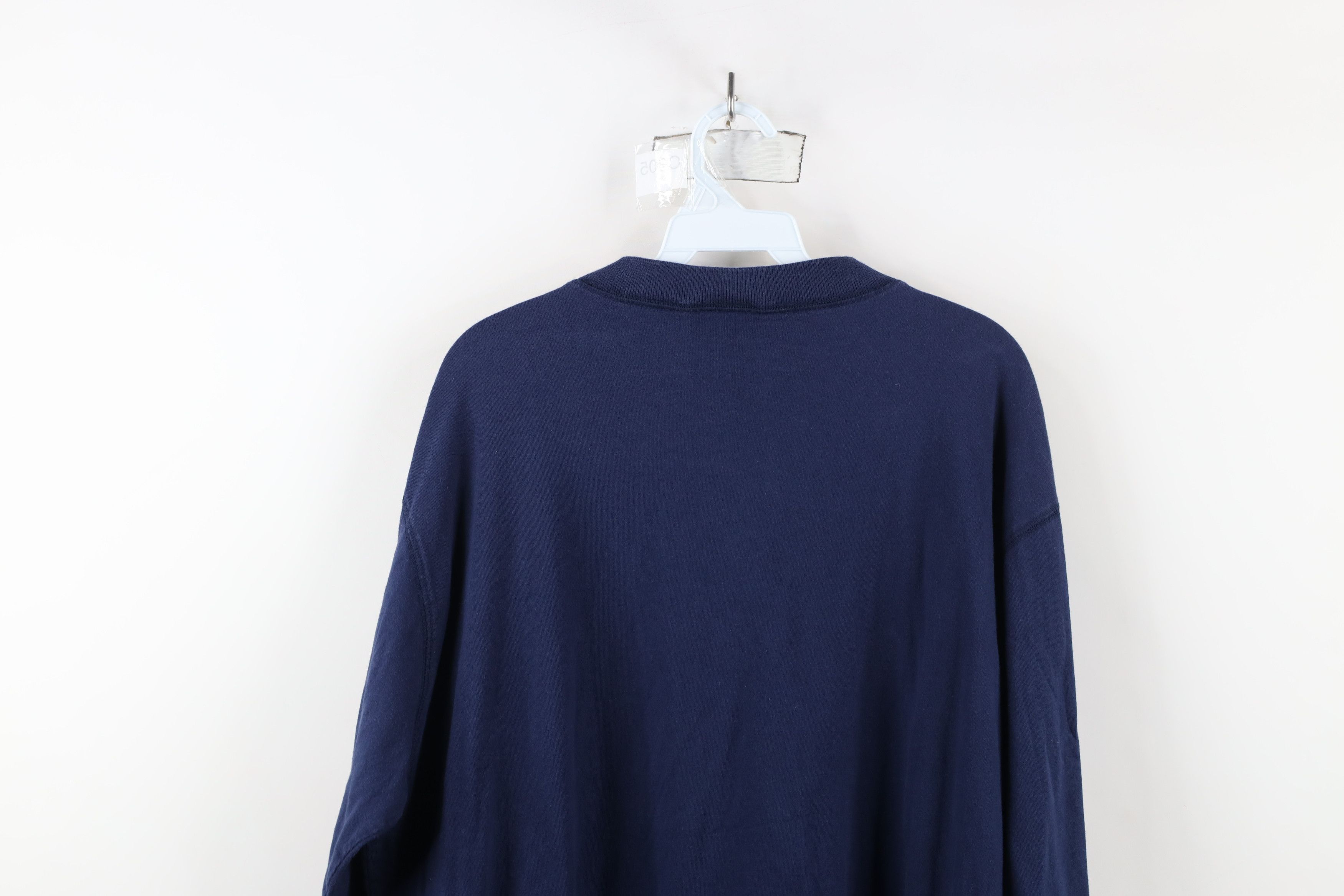 Vintage Vintage 90s Streetwear Blank Long Sleeve Henley T-Shirt Size US XL / EU 56 / 4 - 13 Thumbnail