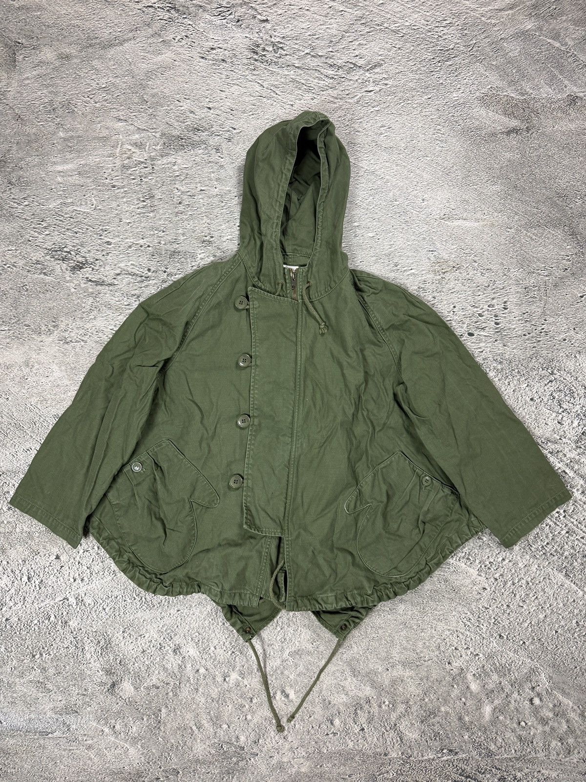 Issey Miyake Ne-Net Issey Miyake Coat vintage khaki Japanese military Size US M / EU 48-50 / 2 - 1 Thumbnail
