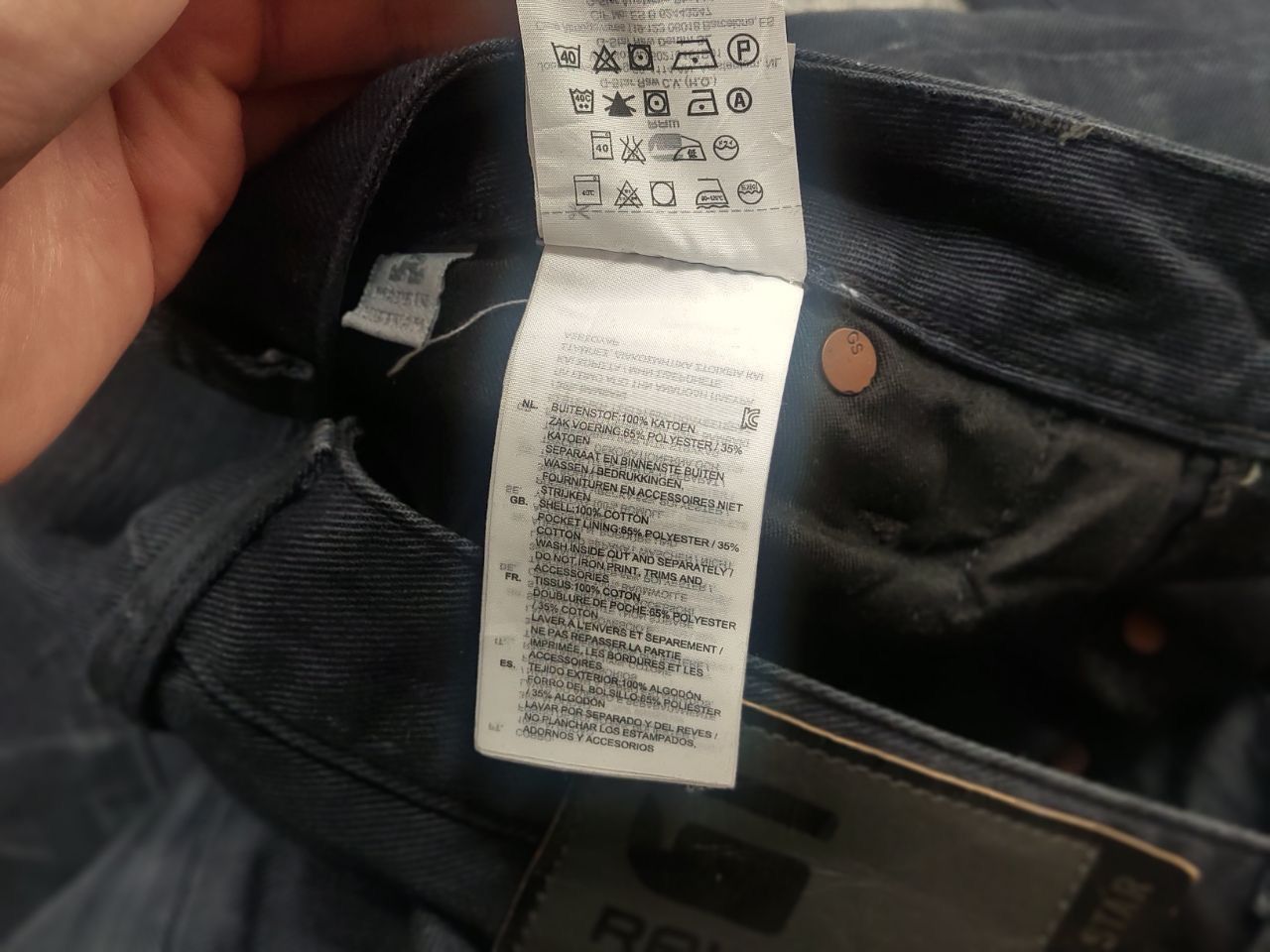 G-Star G Star Raw Arc 3d Slim Coj Dark Waxed Denim Jeans LBG Style Size US 31 - 18 Thumbnail