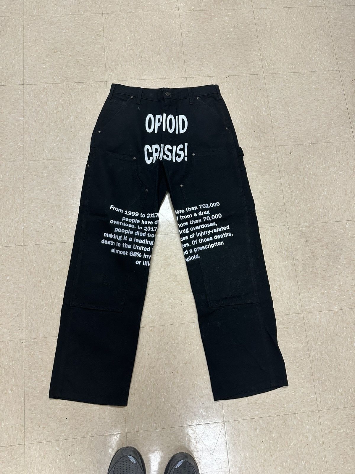 image of Antony Riddle Sample Carhartt Painter Pants in Black, Men's (Size 32)