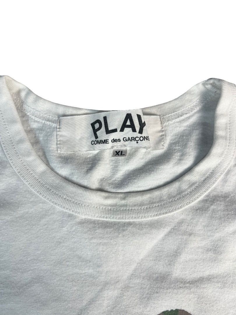 Comme des Garcons COMME des GARÇONS PLAY Camo Double Heart Tee Size XL Size US XL / EU 56 / 4 - 2 Thumbnail