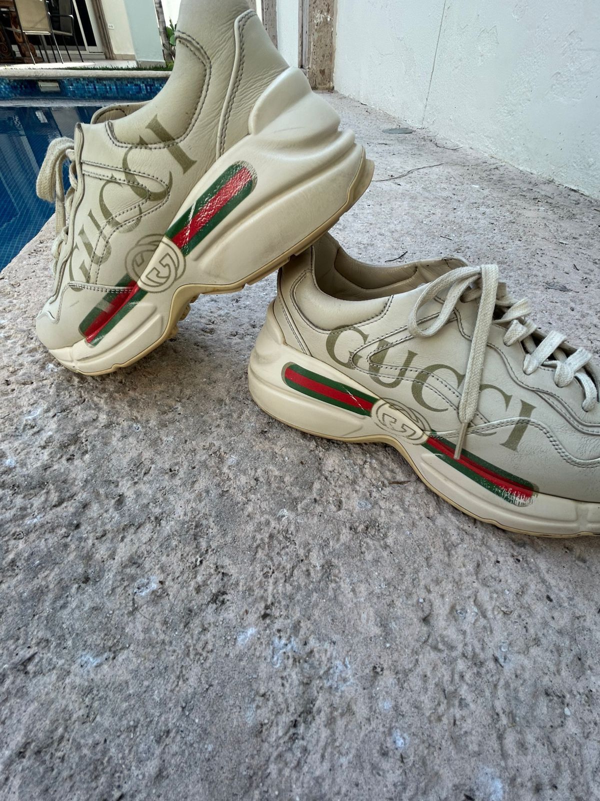 Gucci Gucci Rython logo print Size US 8.5 / IT 38.5 - 1 Thumbnail