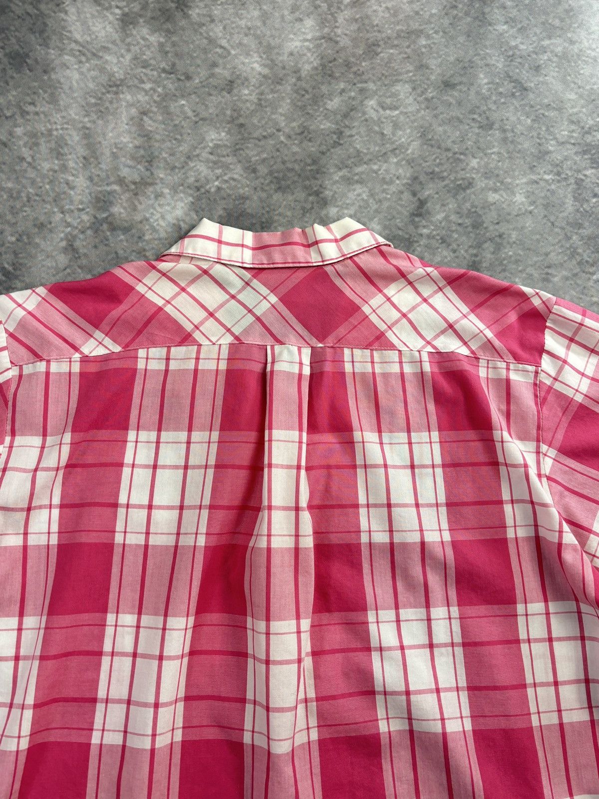 Vintage 80s Vintage Pink Plaid Polo Shortsleeve Koret Union Made 50s Size US XS / EU 42 / 0 - 11 Thumbnail