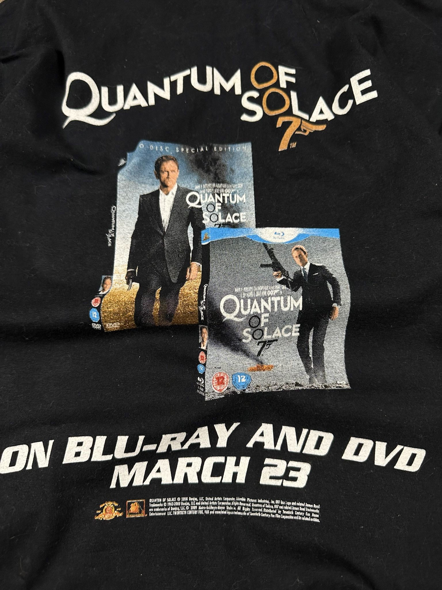Vintage 2008 James Bond 007 Quantum of Solace Daniel Craig Promo Tee Size US M / EU 48-50 / 2 - 3 Thumbnail