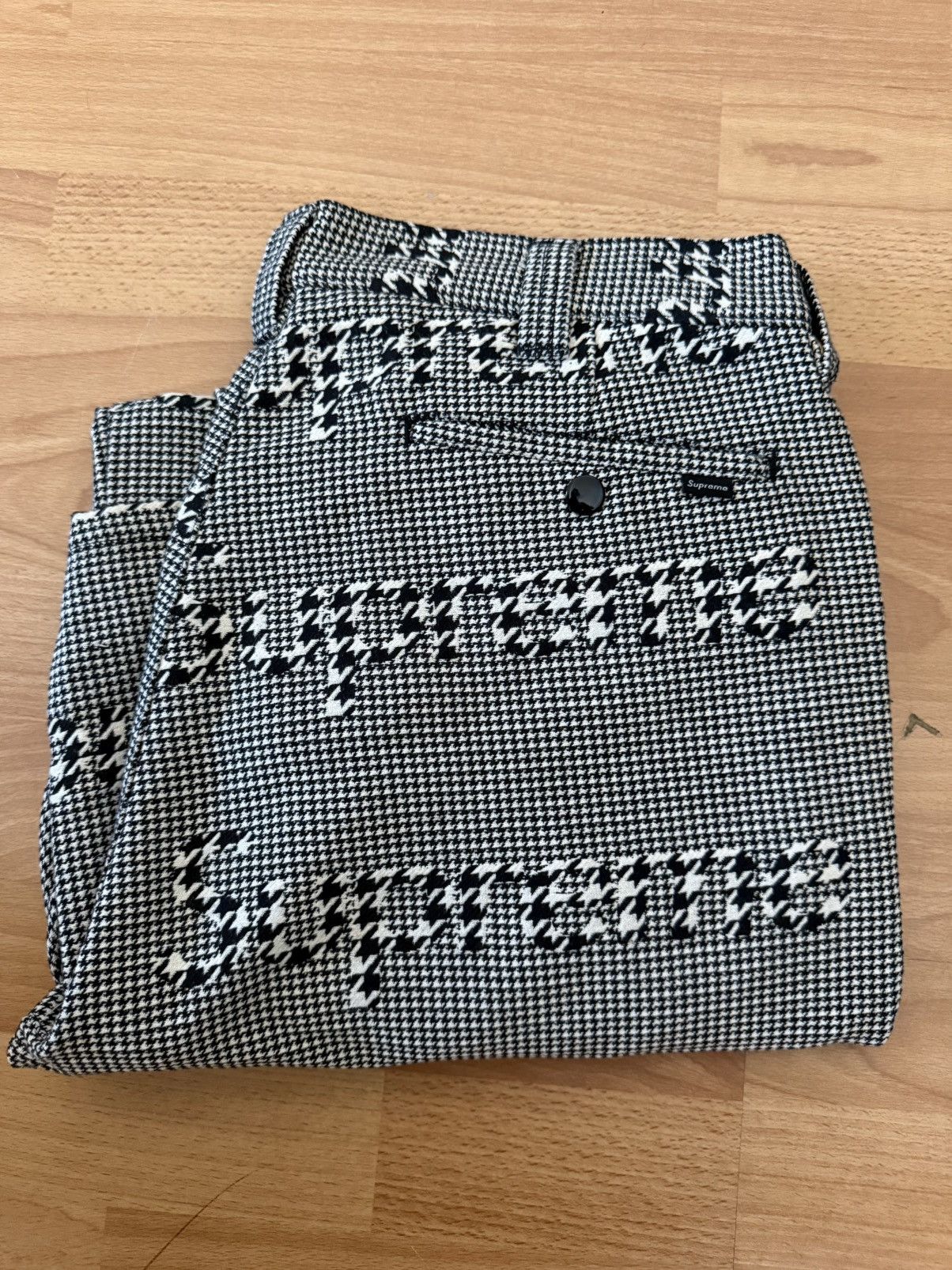 Supreme FW20 Supreme Black houndstooth work pant size 32 pants W32 Size US 32 / EU 48 - 16 Thumbnail