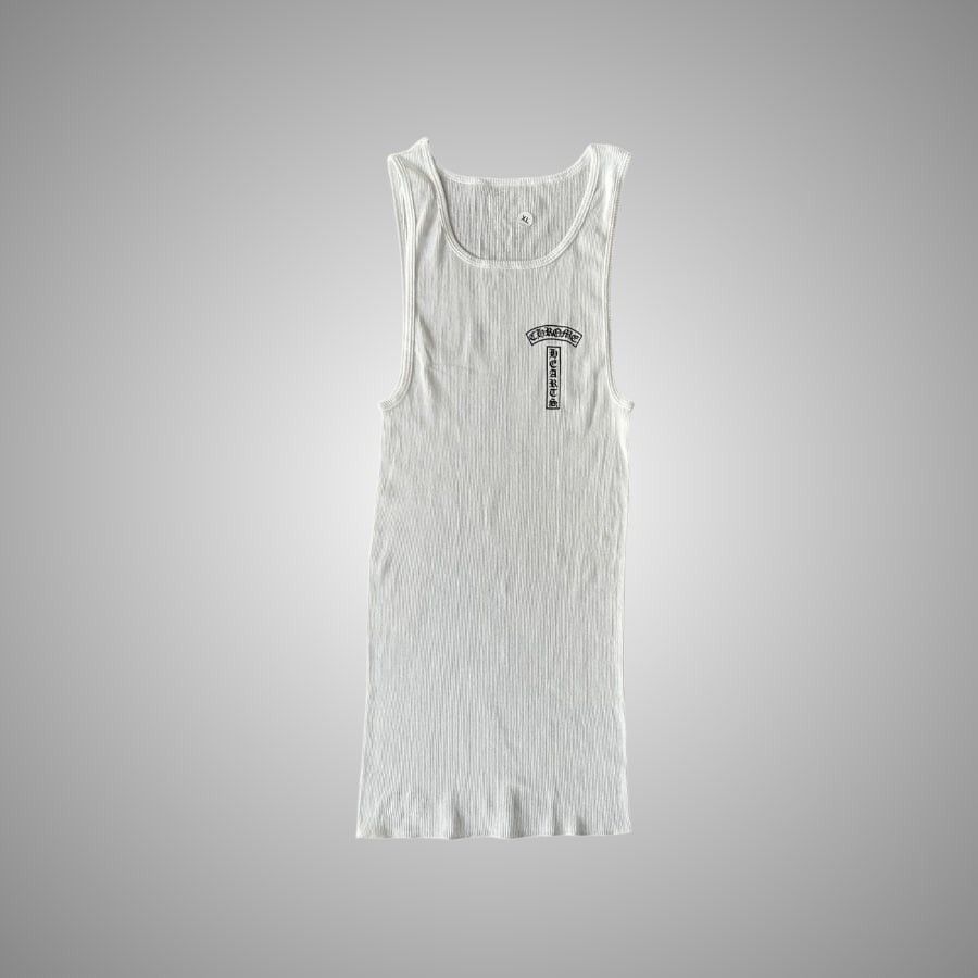 Chrome Hearts CHROME HEARTS WHITE & BLACK T-BAR LOGO TANK TOP Size US XL / EU 56 / 4 - 1 Thumbnail