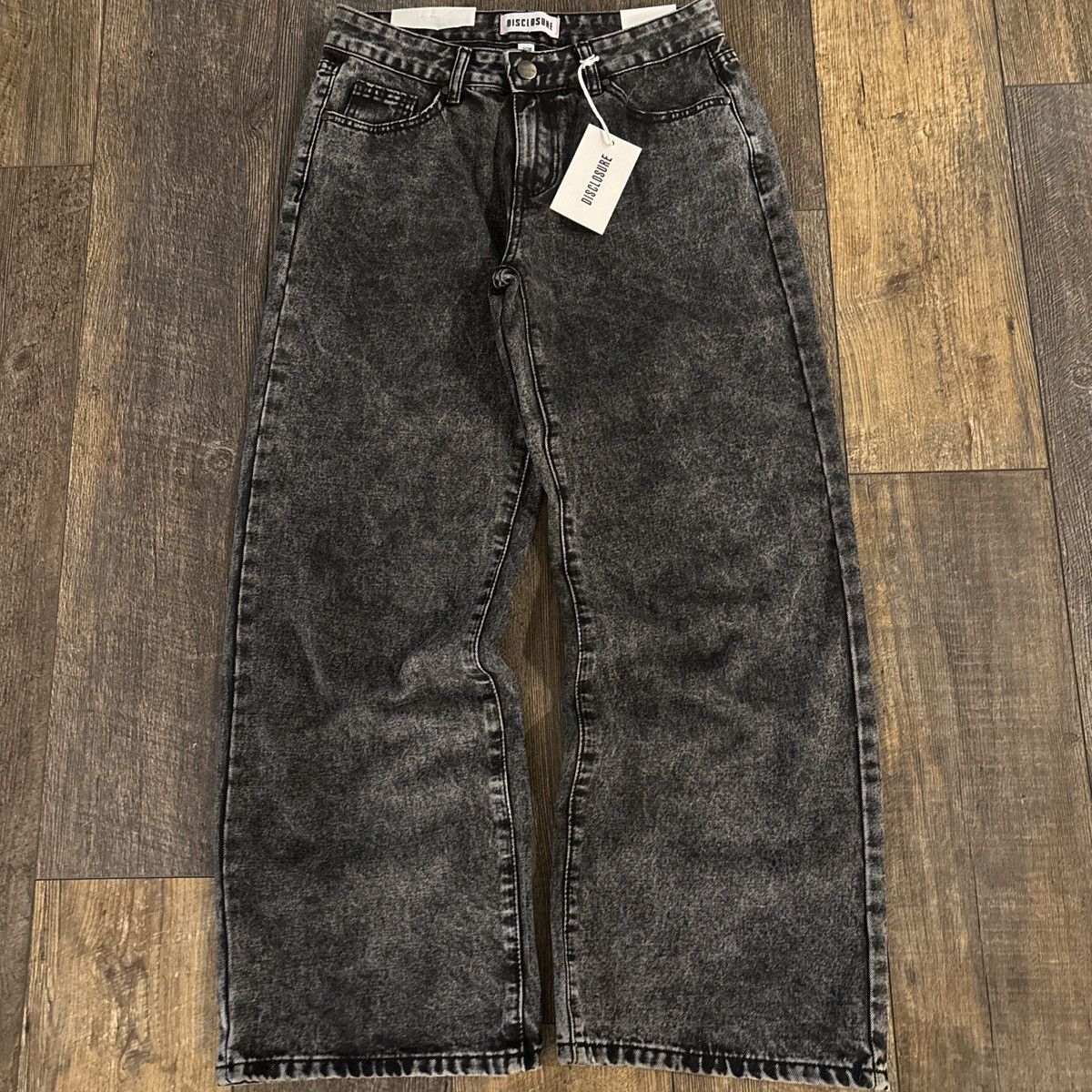 Other 7/28 Black low rise wide-leg novelty bow denim jeans Size 28" / US 6 / IT 42 - 2 Thumbnail