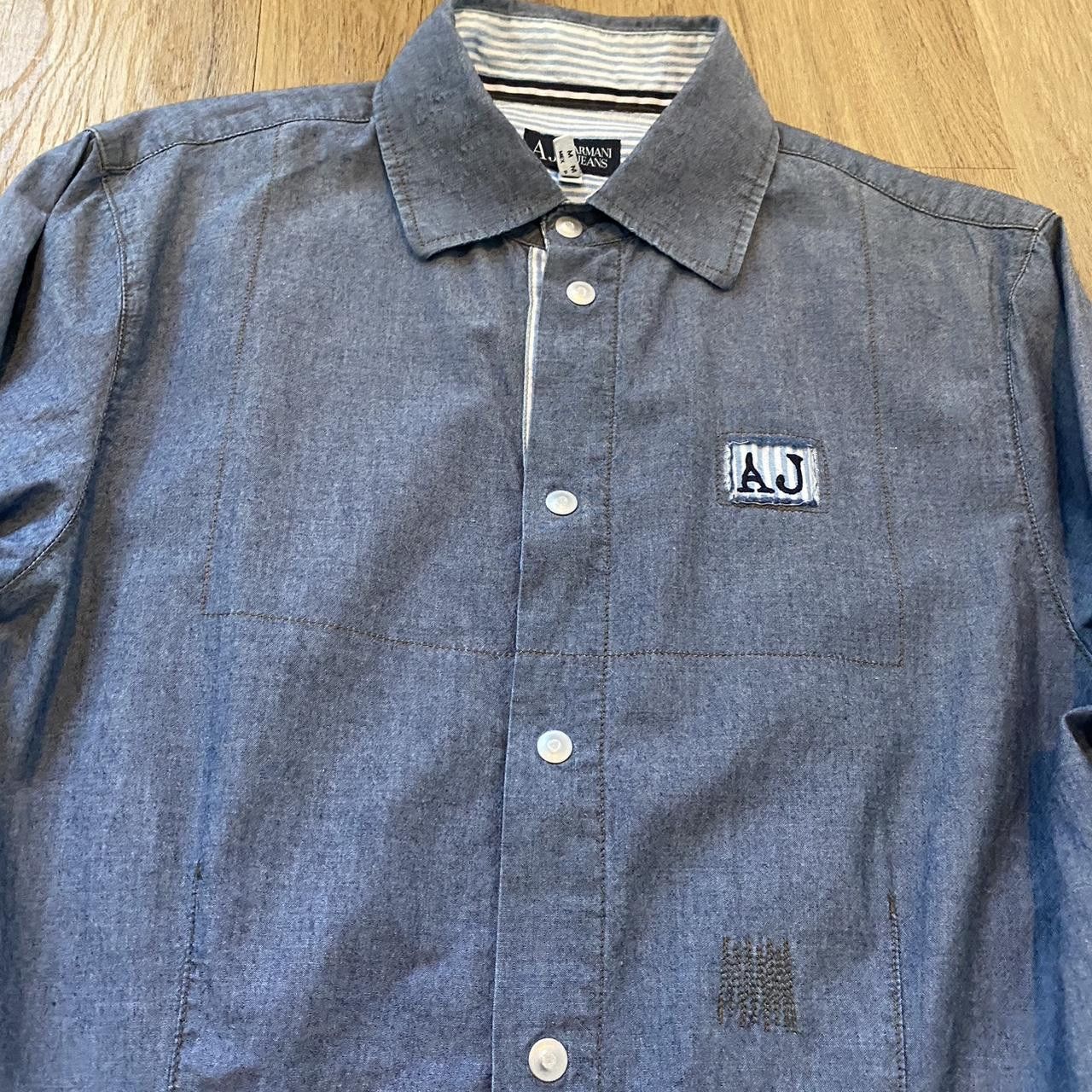 Armani Armani Jeans blue button-up shirt Size US M / EU 48-50 / 2 - 3 Thumbnail