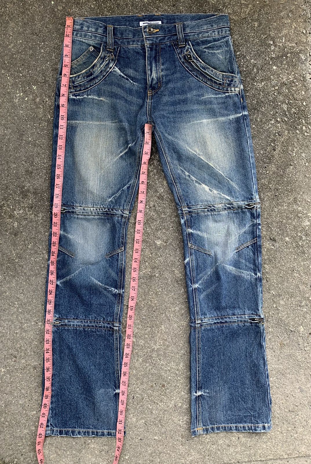 Japanese Brand Rare…Sementic Design 3 Way Lenght Zipper Punk Flared Pants Size US 33 - 19 Thumbnail