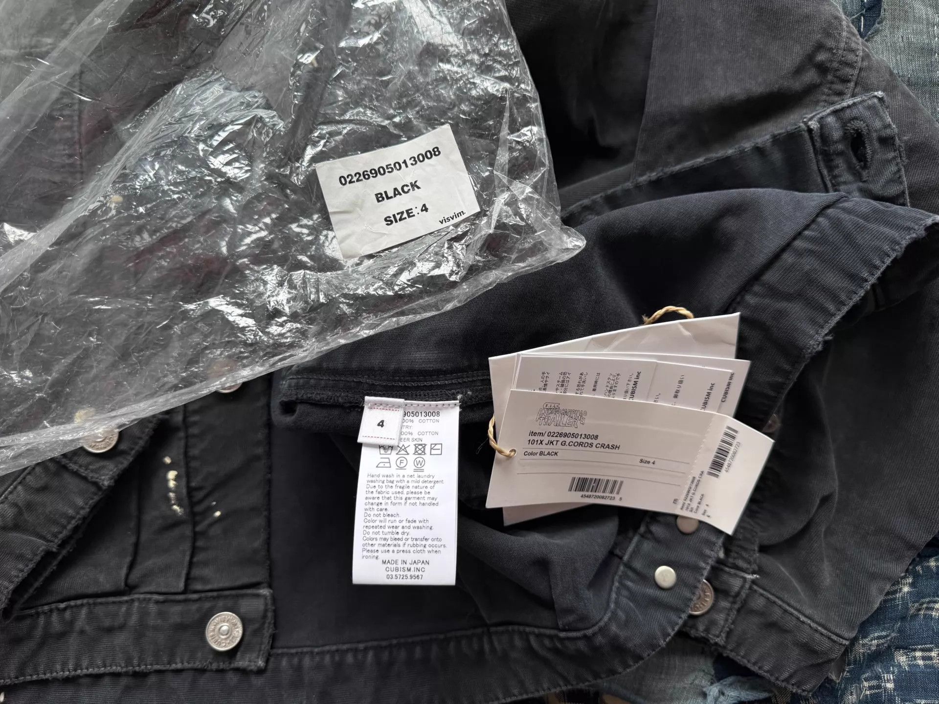 Visvim VISVIM 26SS ICT 101X G.CORDS CRASH BLK Wash Ink Splat Cut JKT Size US XL / EU 56 / 4 - 9 Thumbnail