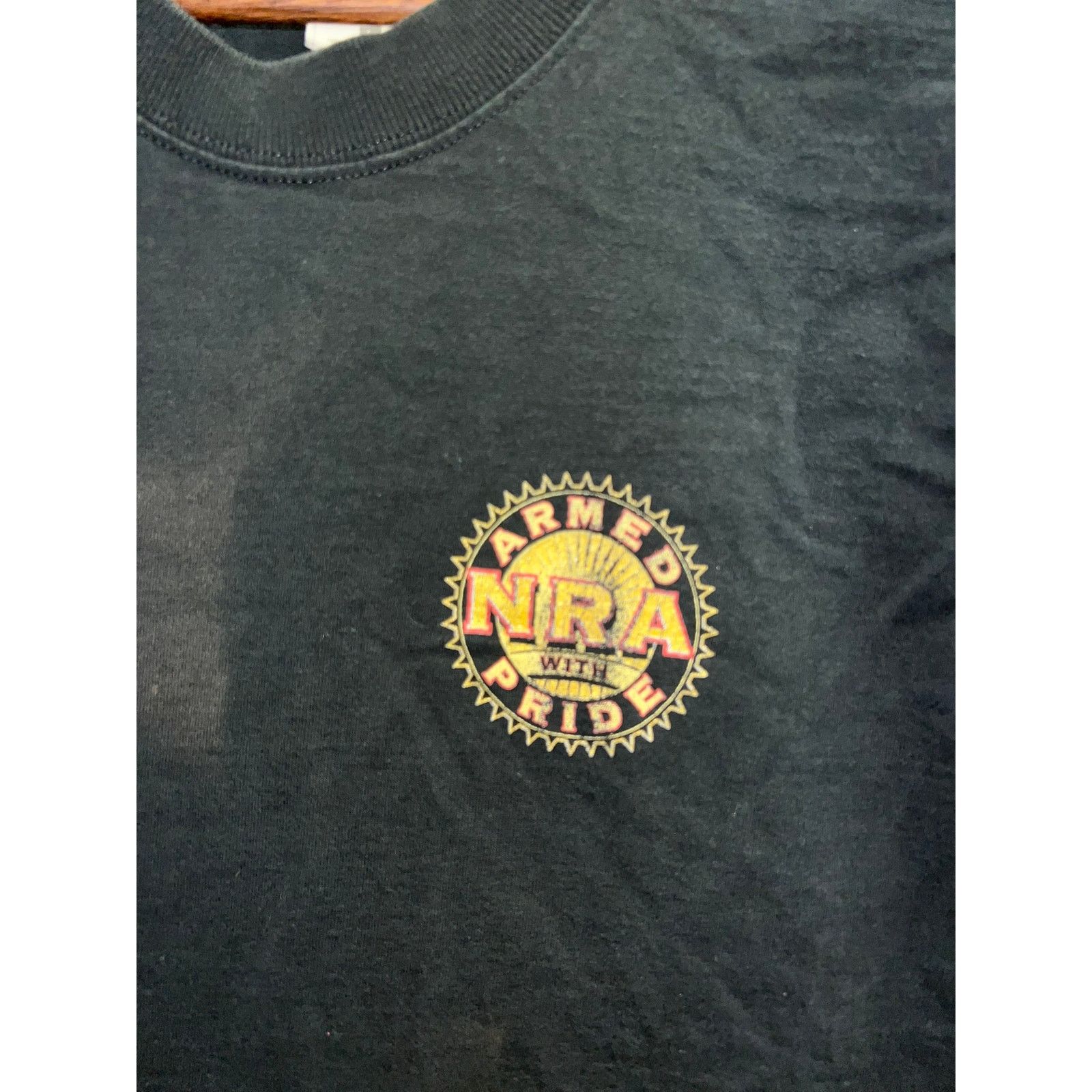 Vintage Vintage NRA Shirt Armed Pride National Rifle Tee Stained L Size US L / EU 52-54 / 3 - 3 Thumbnail