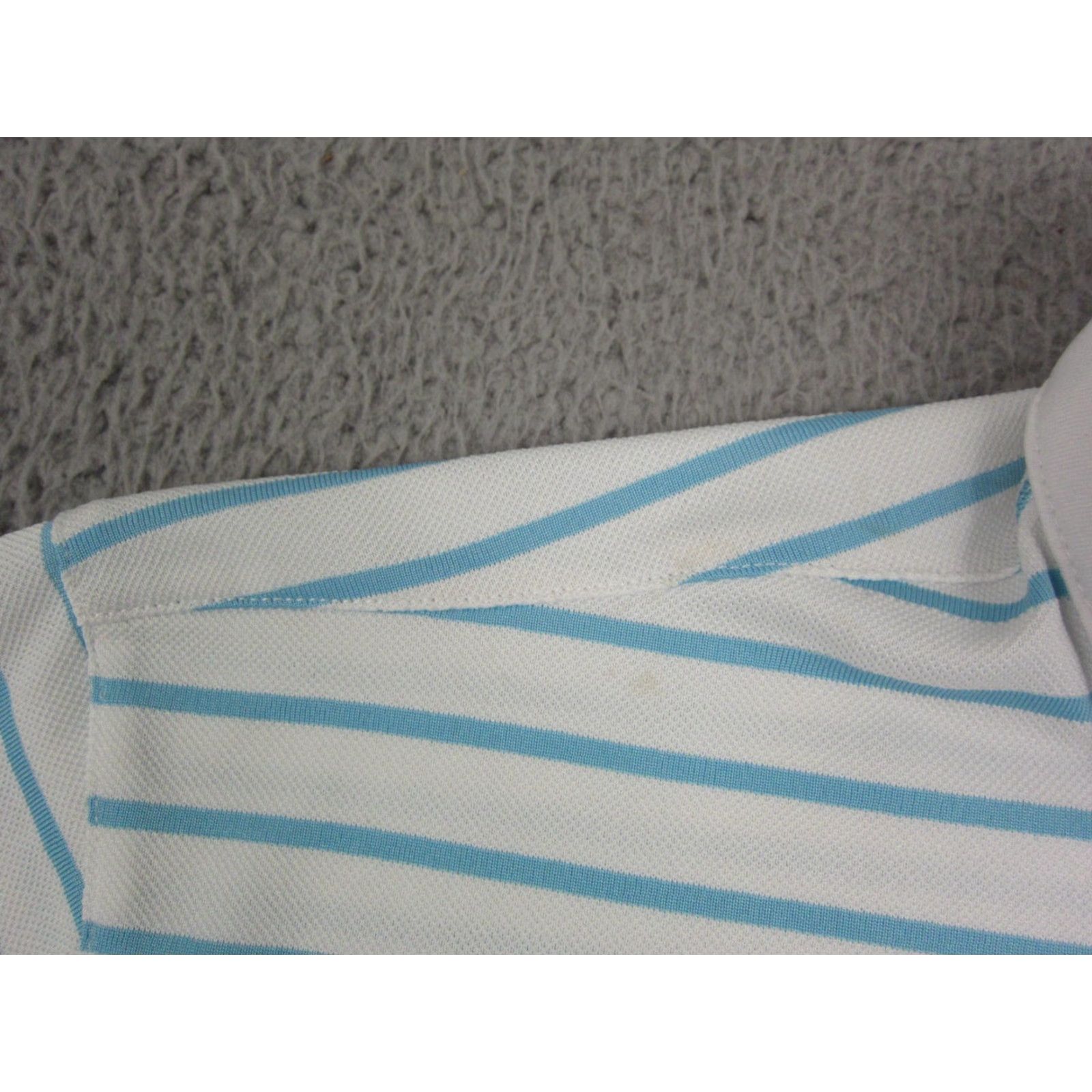 Nike Nike Golf Polo Shirt L Adult Blue Striped Dri-Fit Mens Shirt Size US L / EU 52-54 / 3 - 6 Thumbnail