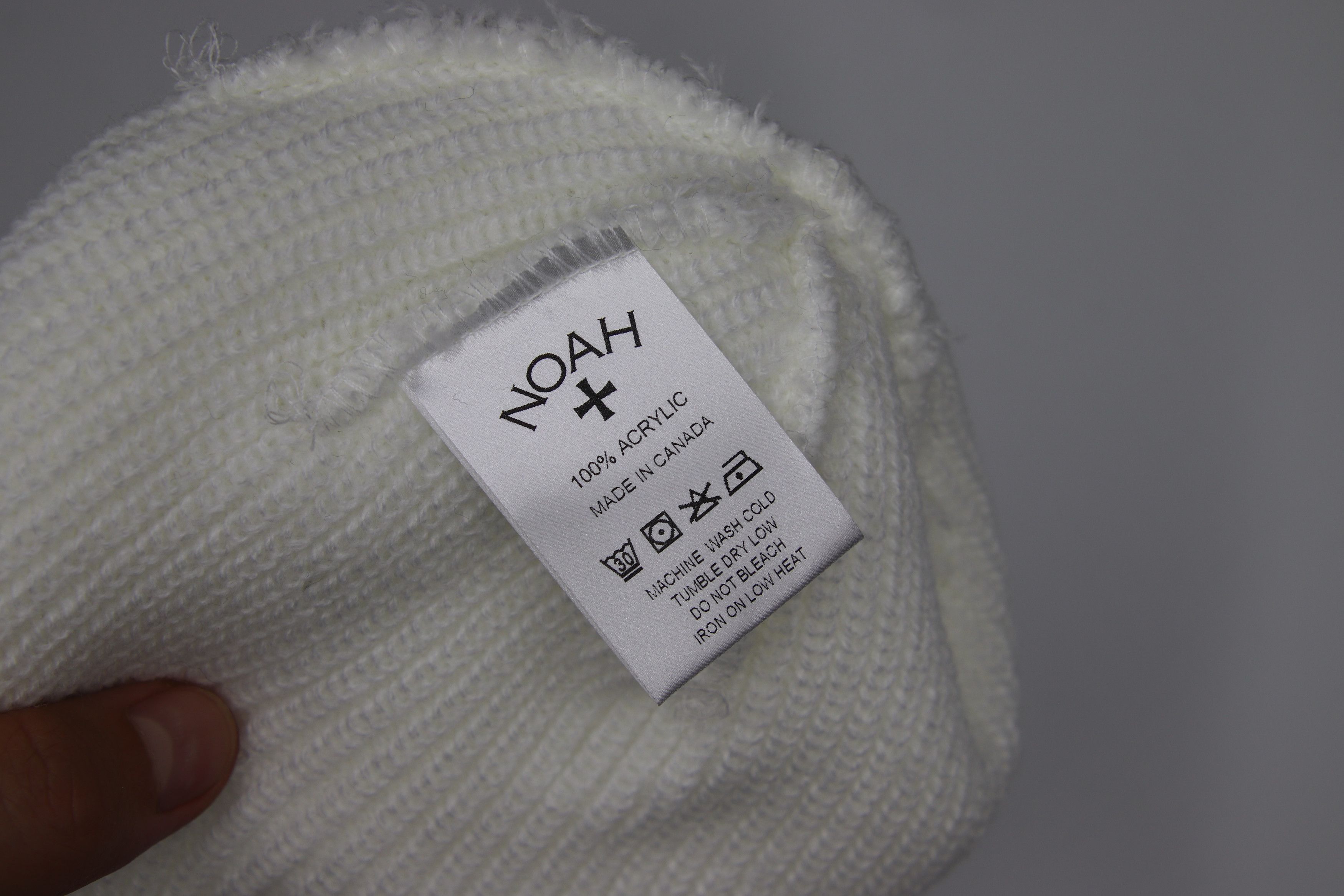 Noah Noah Core Logo Beanie White Size ONE SIZE - 3 Thumbnail