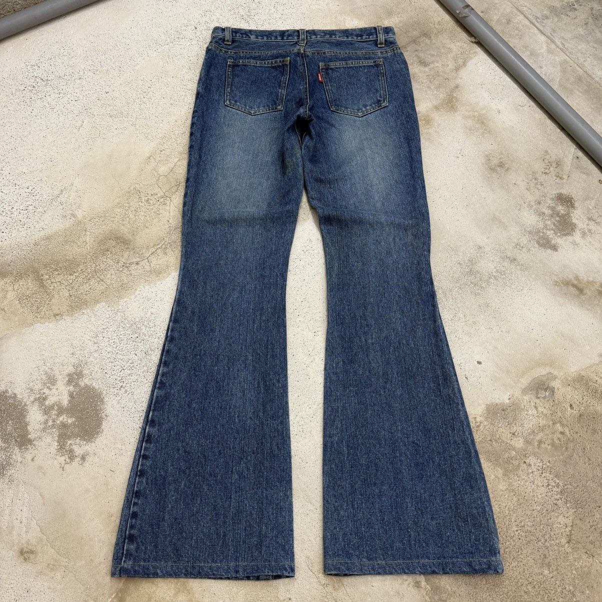 Japanese Brand Flare Vintage Blue Moon Blue Unisex Denim Pants Size US 27 - 2 Thumbnail