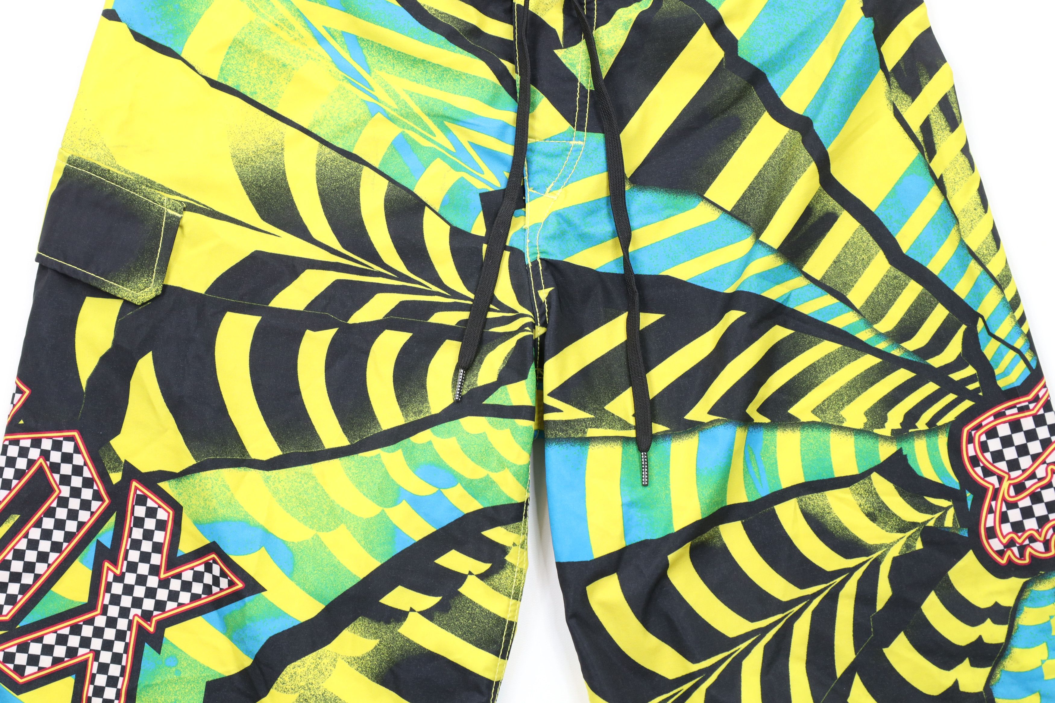 Fox Racing × Vintage Vintage Fox Racing Out Geometric Board Shorts Swim Trunks Size US 33 - 3 Thumbnail