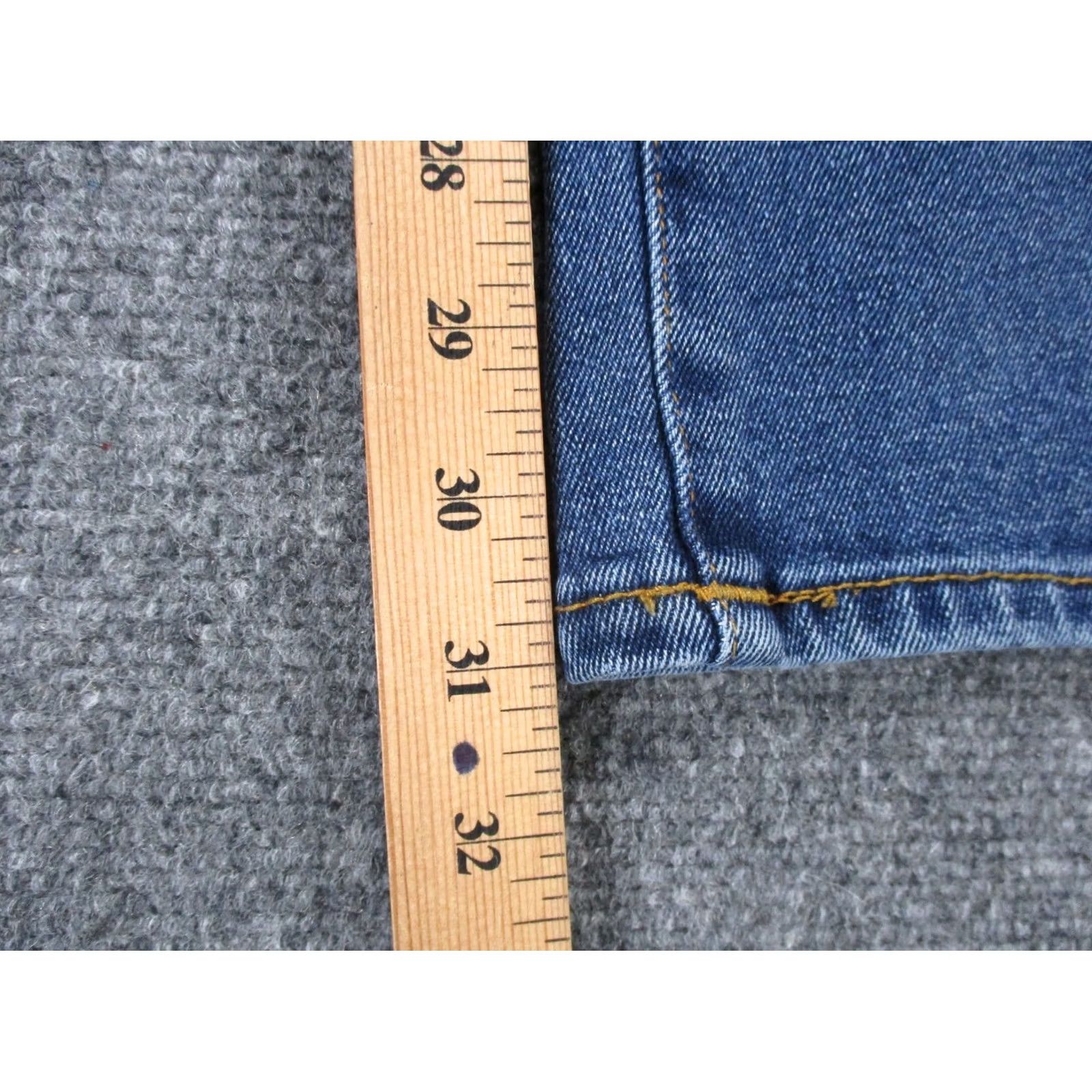 True Religion True Religion Geno Jeans 36 Blue Denim Slim Regular - Mens Jeans, 31 Inseam, Button Zip Closure, Cotton Polyester, Distressed Faded Size US 36 / EU 52 - 4 Thumbnail