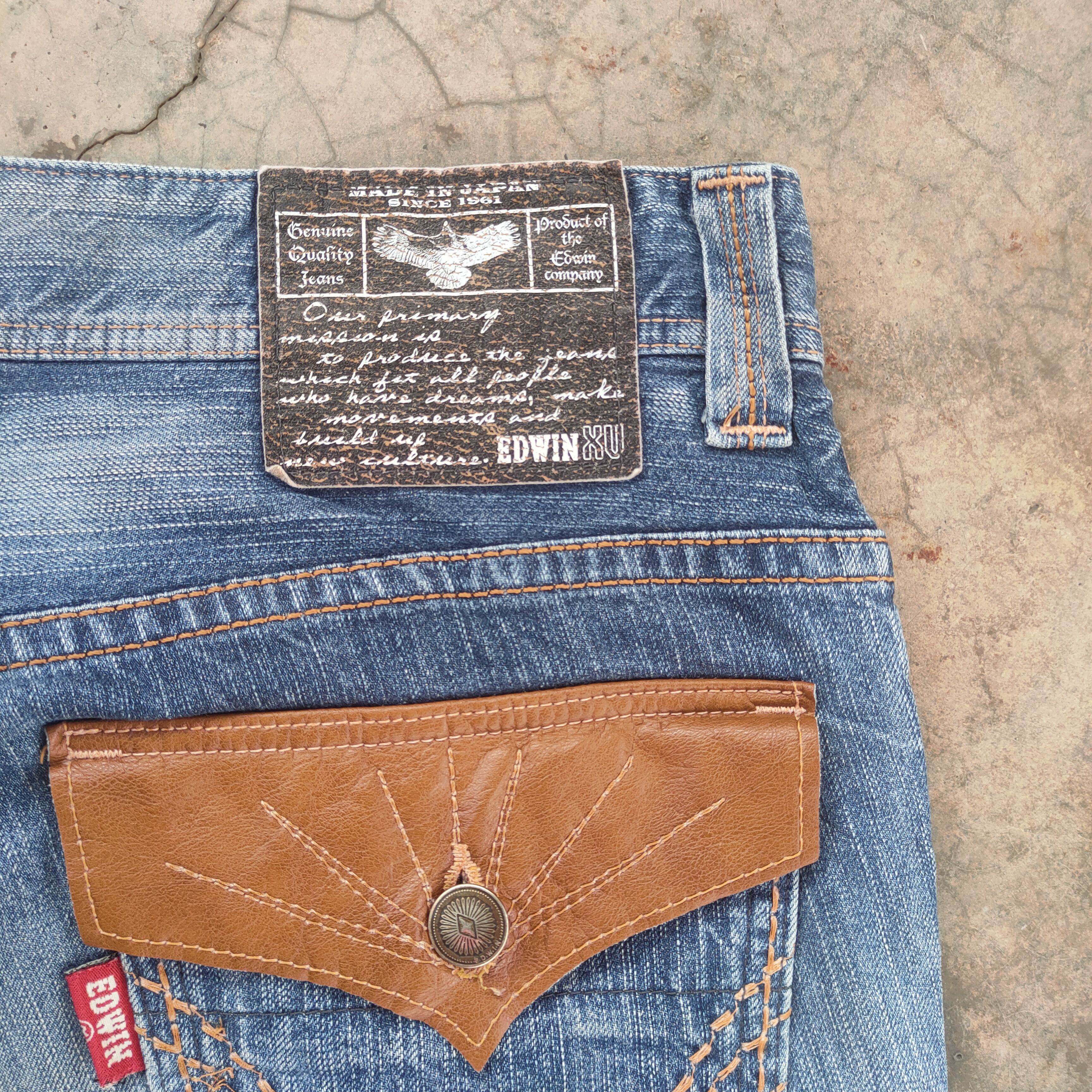 Edwin VINTAGE EDWIN FADED DISTRESSED DENIM JEAN PANTS Size US 38 / EU 54 - 10 Thumbnail