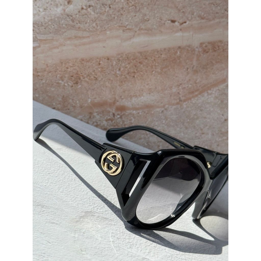 Gucci NEW Gucci GG0875S Black Oversized Sunglasses Size ONE SIZE - 6 Thumbnail