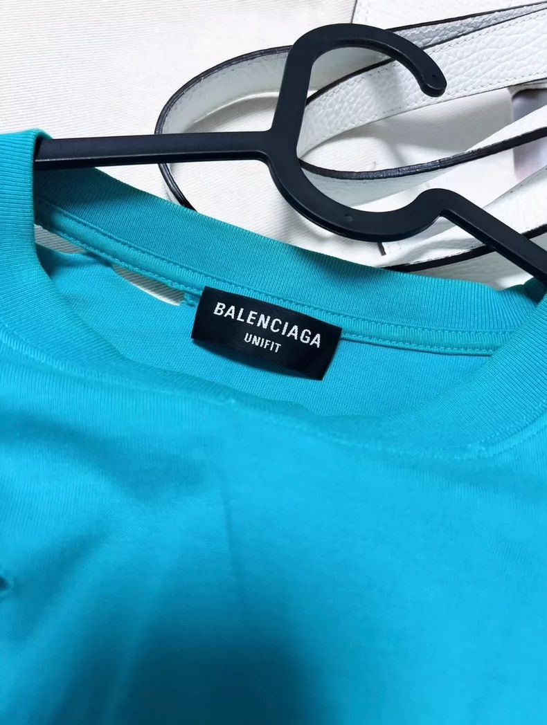 Balenciaga Balenciaga Lake water green havoc logo short sleeves Size US M / EU 48-50 / 2 - 3 Thumbnail