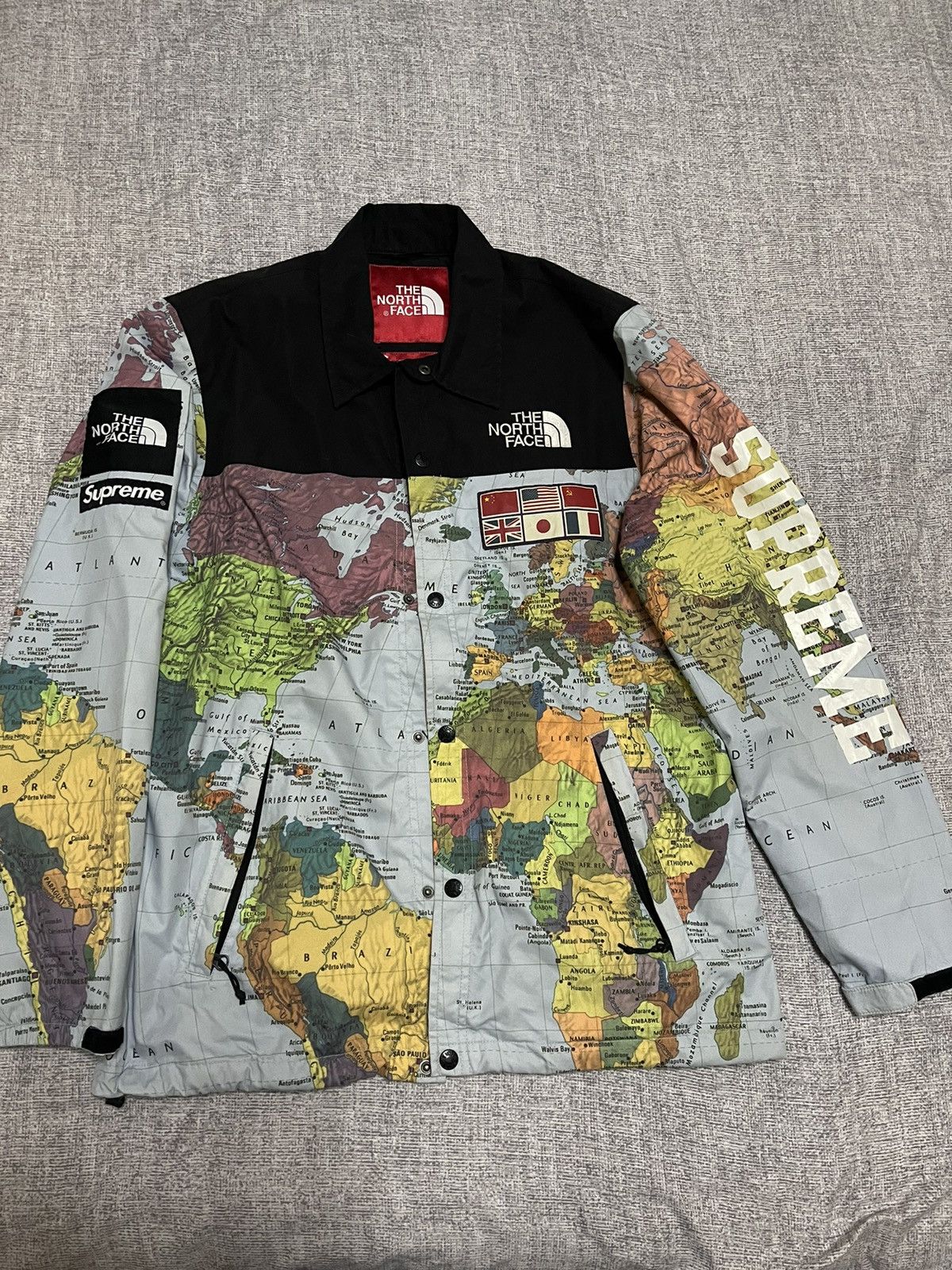 Supreme The North Face Supreme tnf the north face 14ss atlas maps coach Jacket Grailed