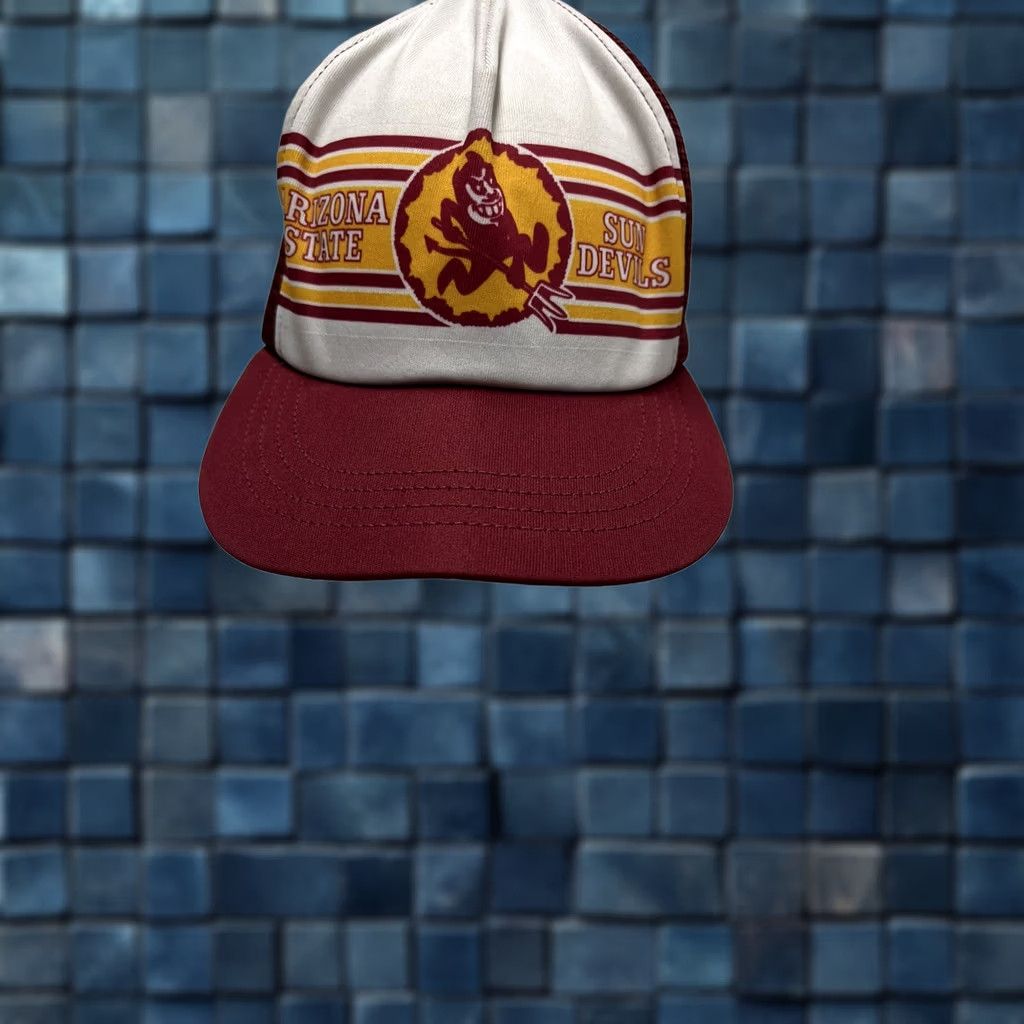Vintage VINTAGE Arizona State SunDevils Hat Snapback Cap California Headwear Yellow Mens Size ONE SIZE - 1 Thumbnail