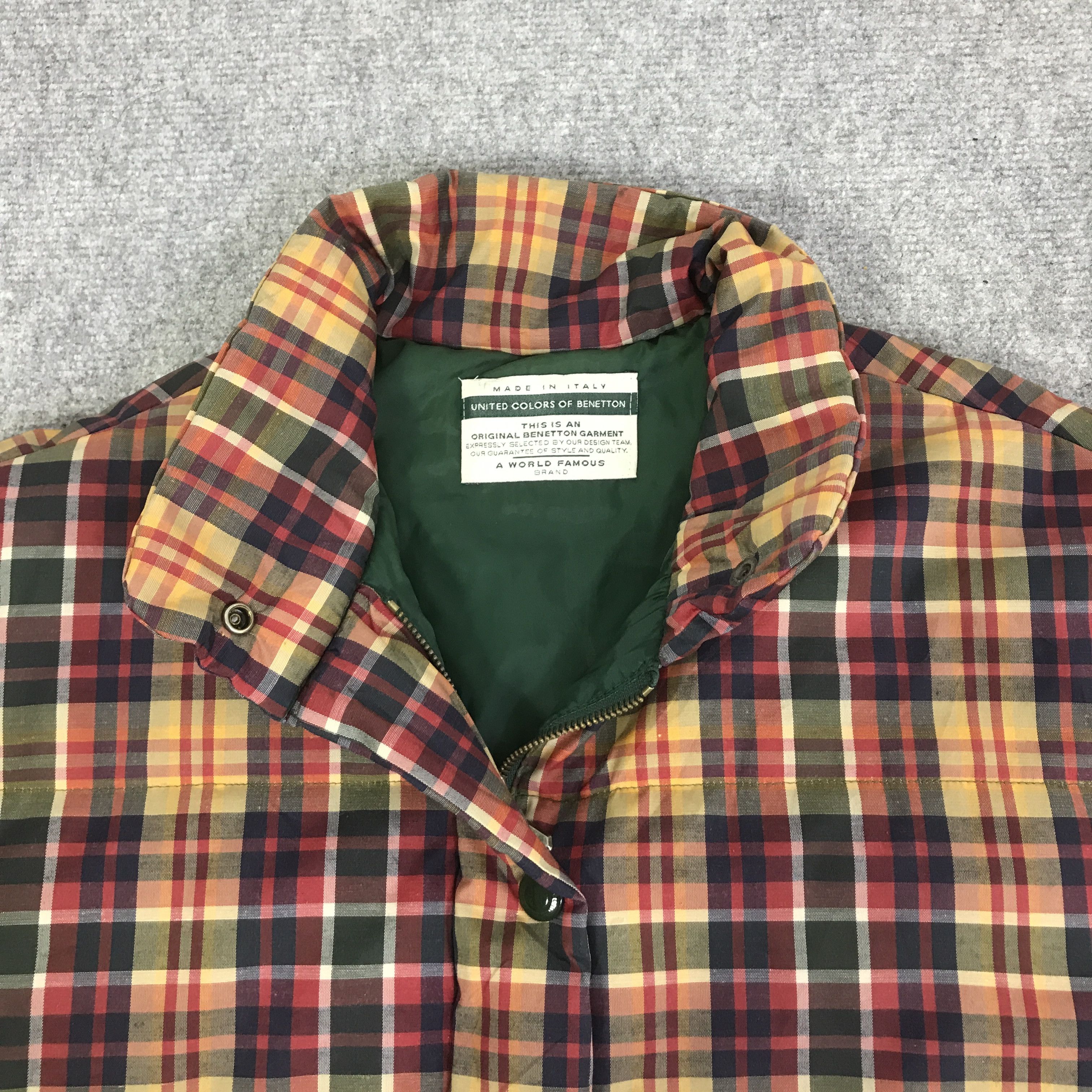 United Colors Of Benetton TARTAN UNITED COLOURS OF BENETTON QUILTED JACKET K84B1 Size US L / EU 52-54 / 3 - 8 Thumbnail