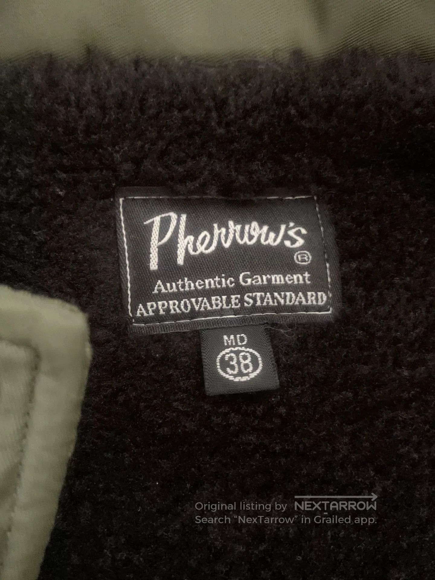 Pherrow's olive green coach jacket with logo. Size US M / EU 48-50 / 2 - 6 Thumbnail