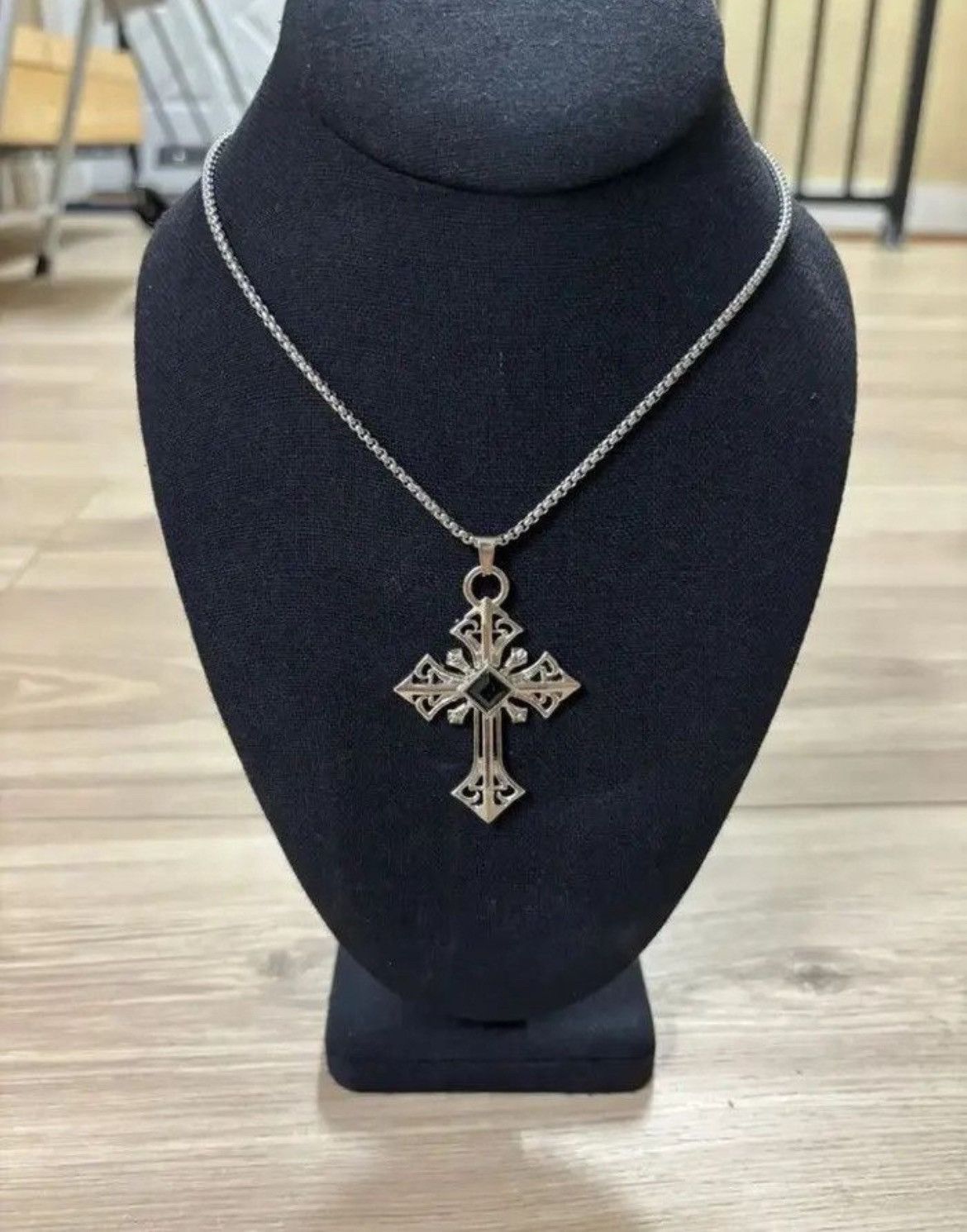 Japanese Brand × Vintage Black Ore Cross Necklace Size ONE SIZE - 4 Thumbnail