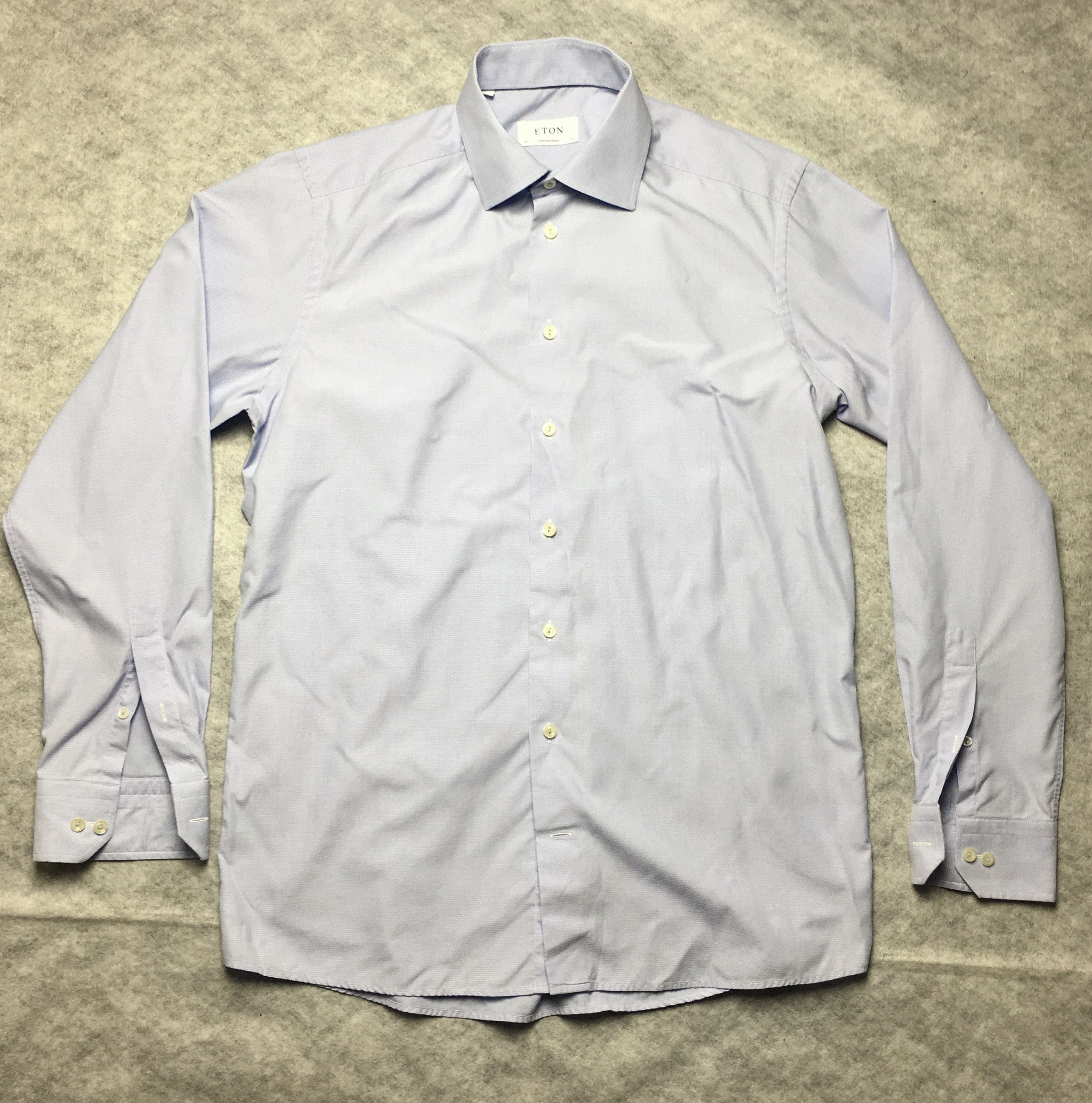 Eton ETON Long Sleeve Men’s Blue Dress Shirt 41/16 Size 42S - 1 Thumbnail