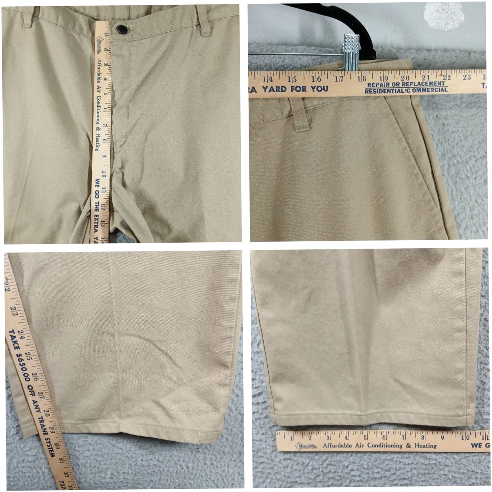Dickies Genuine Dickies Chino Pants Mens 42x30 Beige Flat Front Casual Trousers EUC Size US 42 / EU 58 - 5 Thumbnail