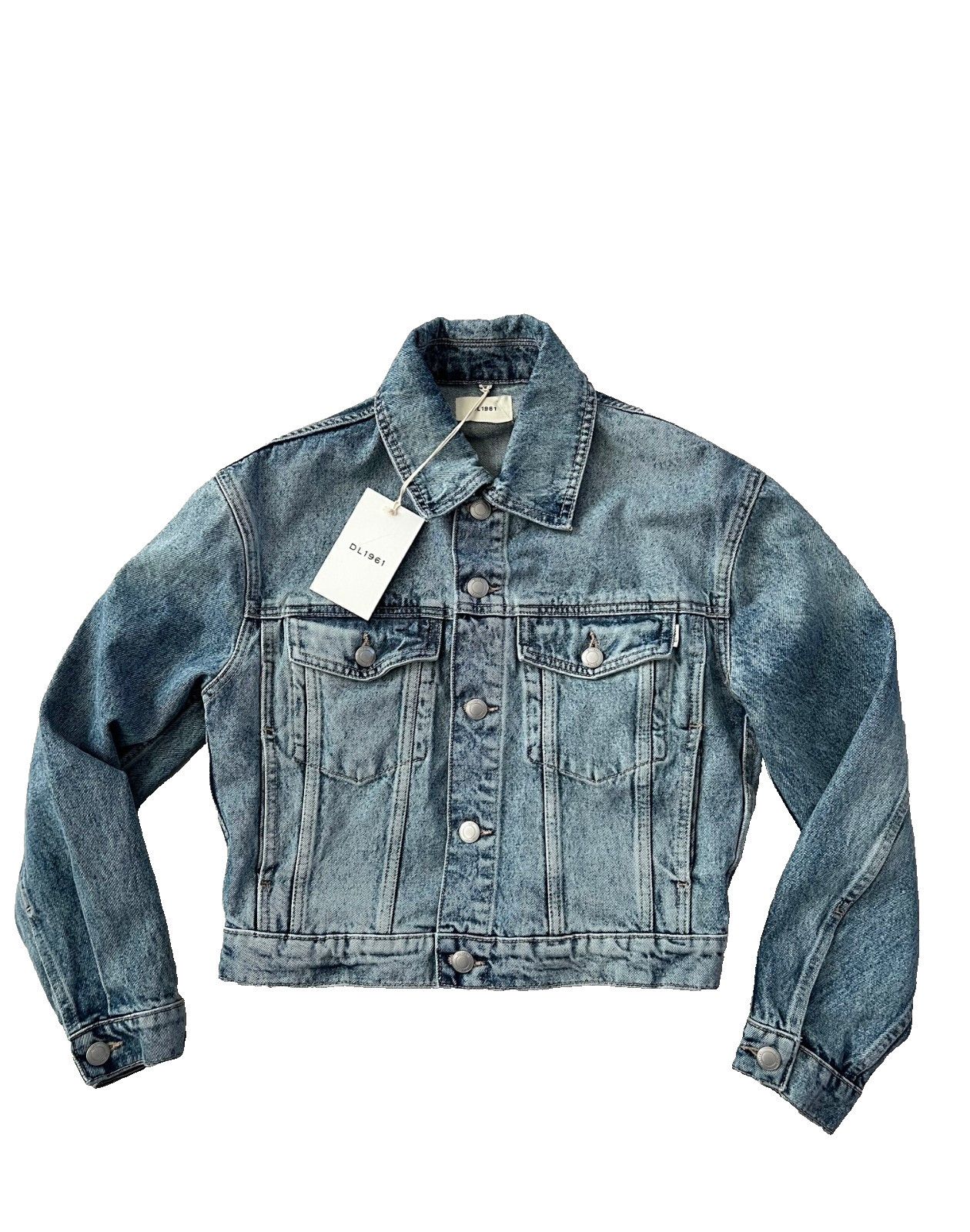 DL1961 DL1961 Jodie Denim Jean Jacket Salt Lake (Vintage) ( XS ) Size XS / US 0-2 / IT 36-38 - 3 Thumbnail