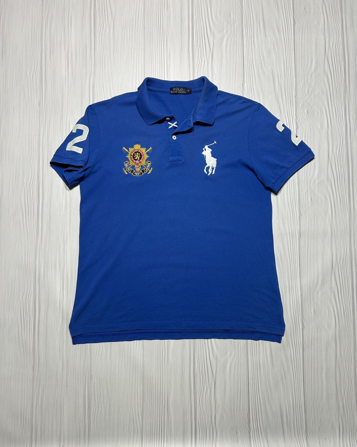 Japanese Brand Vintage Polo Ralph Lauren Black Watch Polo Team 2 Tee Size US XL / EU 56 / 4 - 1 Thumbnail