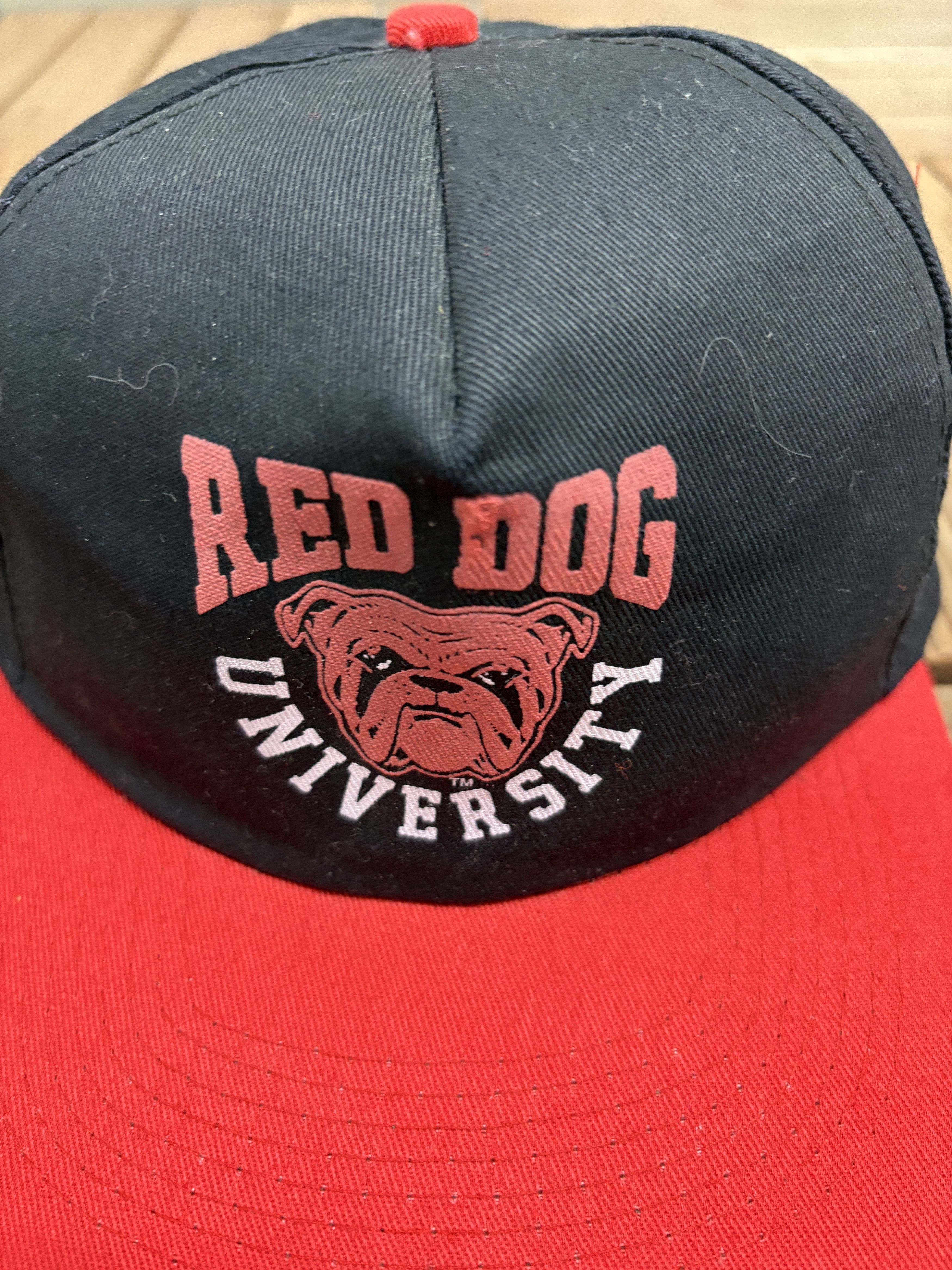 Vintage Red Dog Beer University Vintage Black Snap Back Hat Size ONE SIZE - 3 Thumbnail