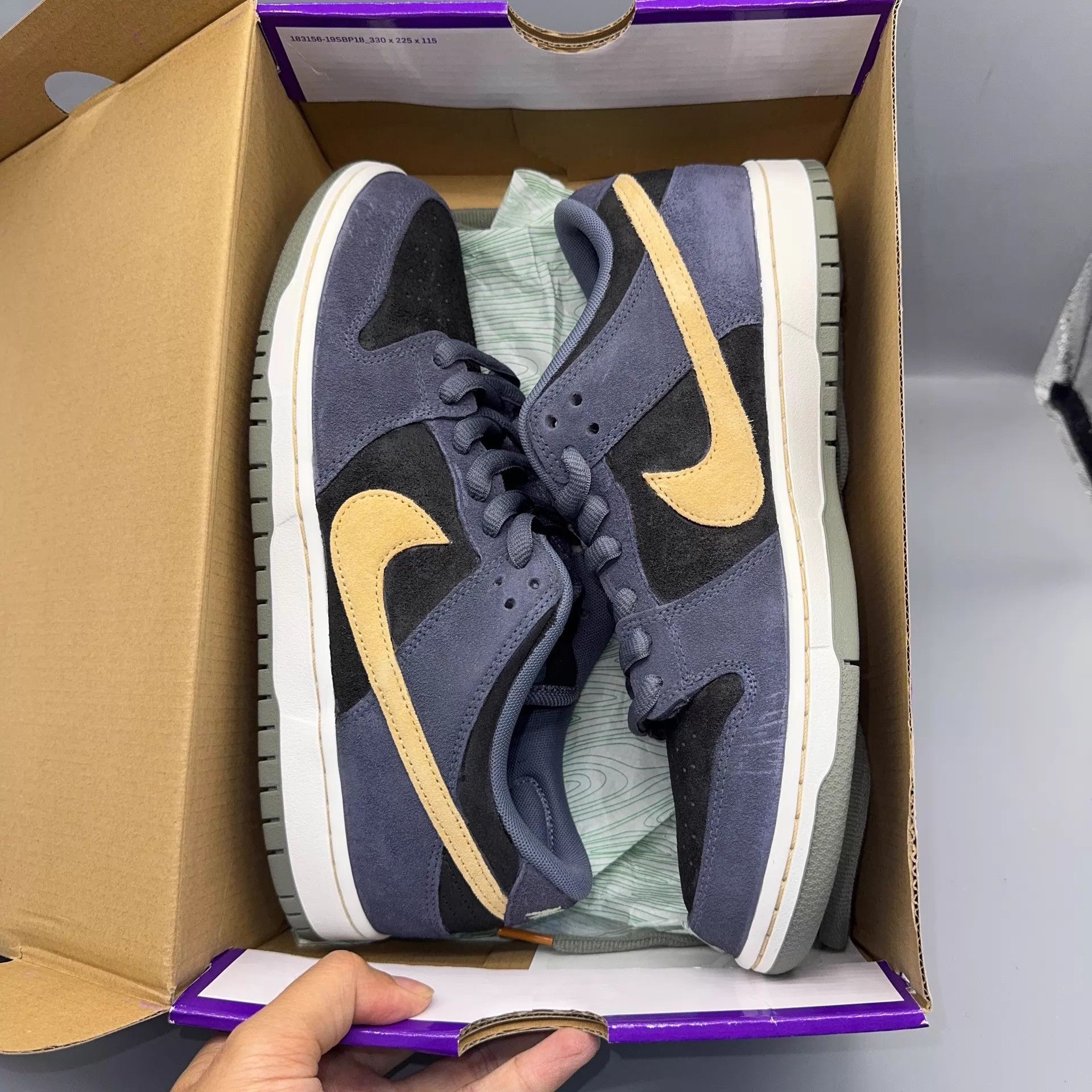 Nike Nike Dunk SB HF3063-002 Fog Gray-Black Blue 44 Size US 10 / EU 43 - 5 Thumbnail