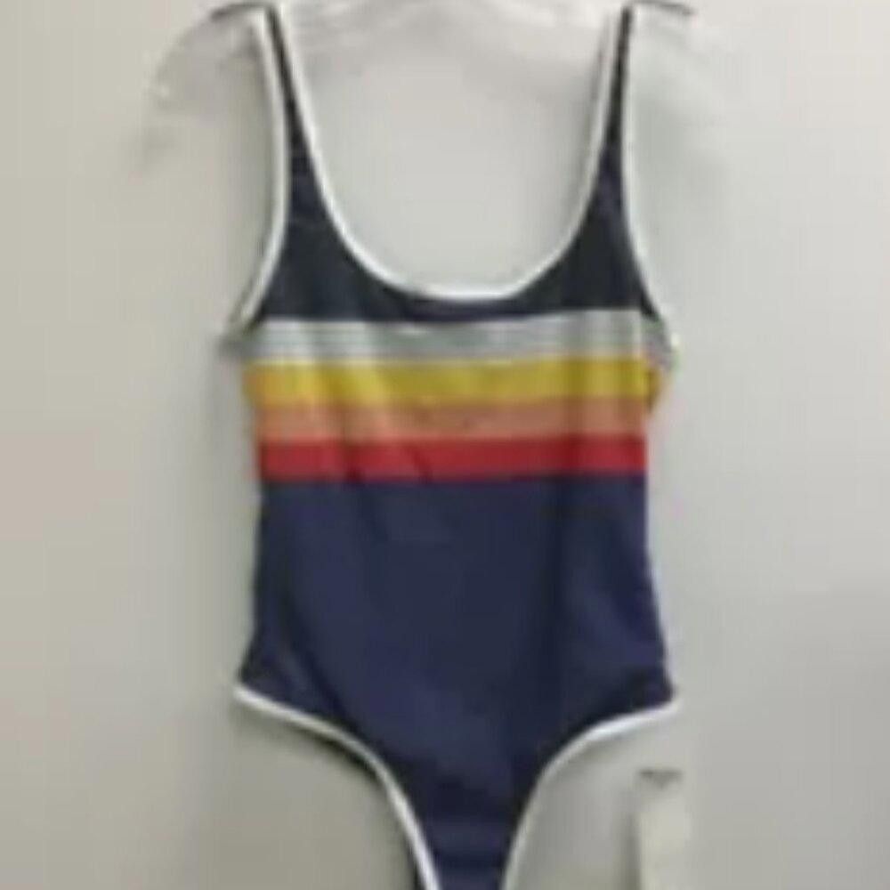 Rip Curl NWT Rip Curl Beach Street One Piece Swimsuit Large Blue Size ONE SIZE - 4 Thumbnail