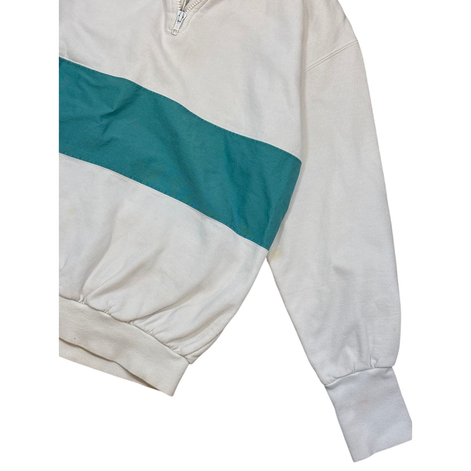 Nordstrom Vintage 80s Norsport 1/4 zip sweatshirt yacht style Large Size XL / US 12-14 / IT 48-50 - 4 Thumbnail