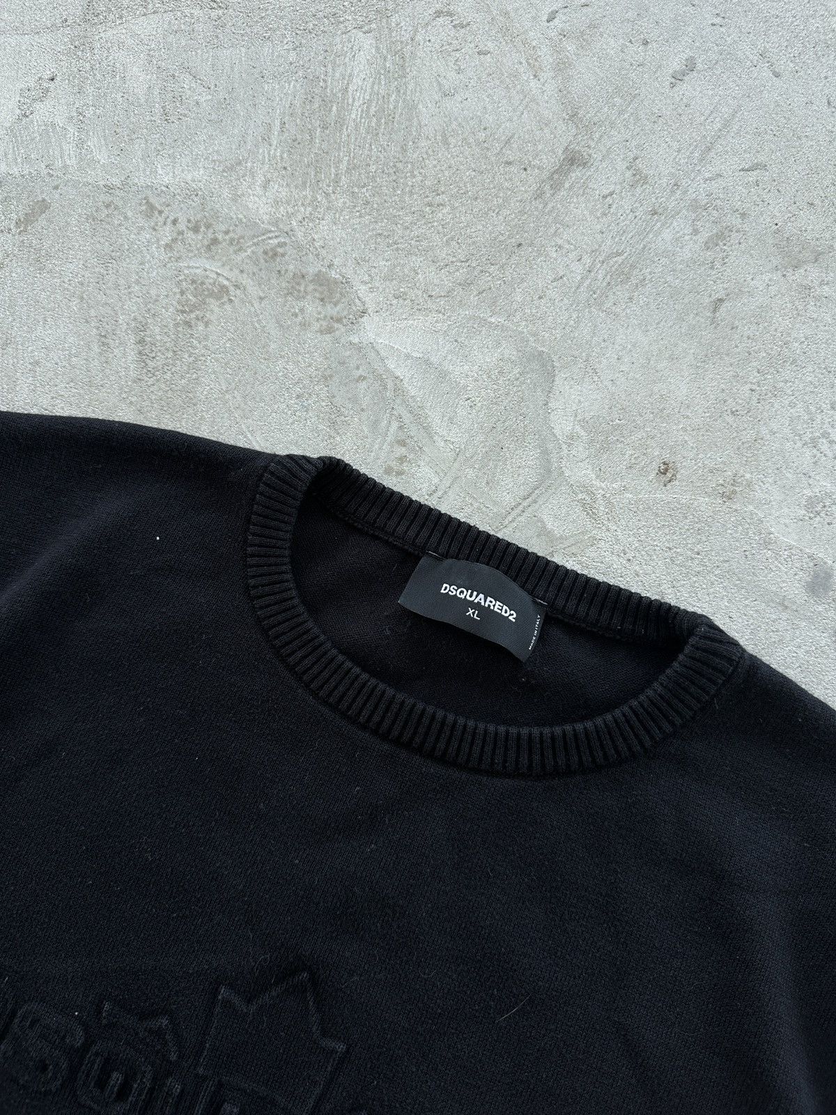 Dsquared2 Vintage Sweater Dsquared Pullover Embroidered Logo Black L Size US L / EU 52-54 / 3 - 5 Thumbnail