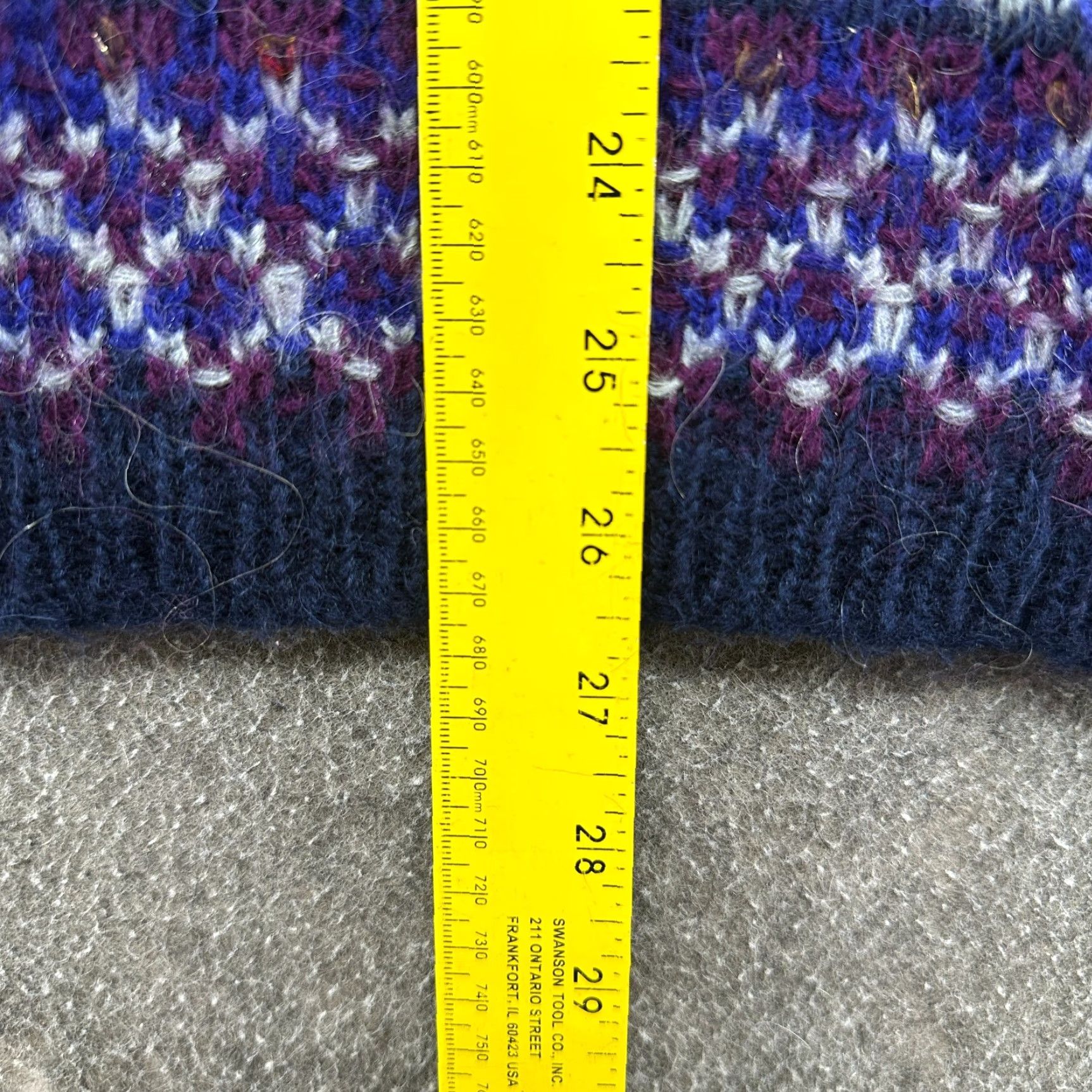 Vintage VINTAGE Katherine Bishop Sweater Women M Purple V Neck Wool Mohair Fair Isle 90s Women Size M / US 6-8 / IT 42-44 - 7 Thumbnail