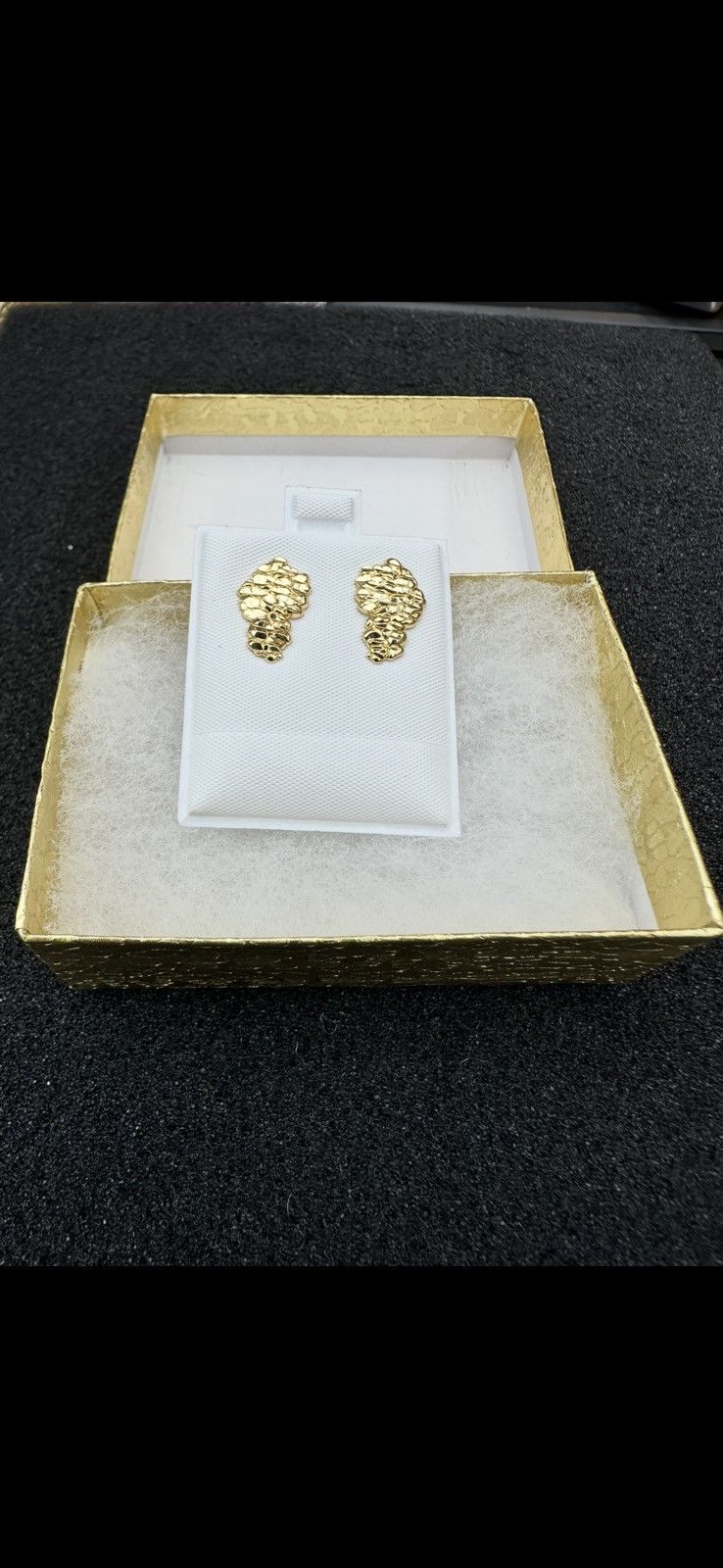 Other Brand New in the box gold plated nugget stud earrings Size ONE SIZE - 3 Thumbnail