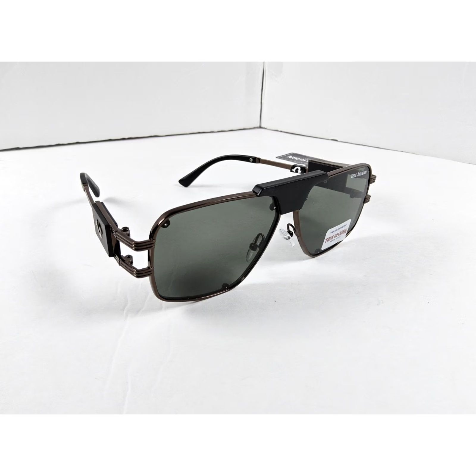 True Religion True Religion Sunglasses Aviator Metal Bronze 100% UV Protection UVA Men Boys Gents Logo Size ONE SIZE - 7 Thumbnail