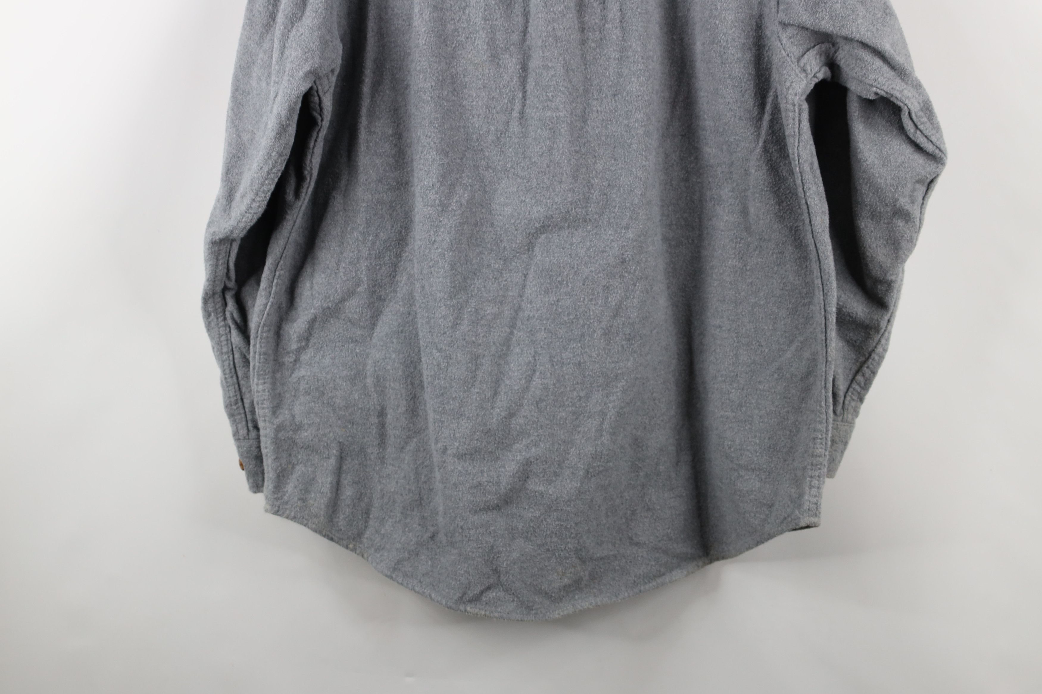 Vintage Vintage 90s Streetwear Chamois Cloth Button Shirt Gray Size US L / EU 52-54 / 3 - 11 Thumbnail