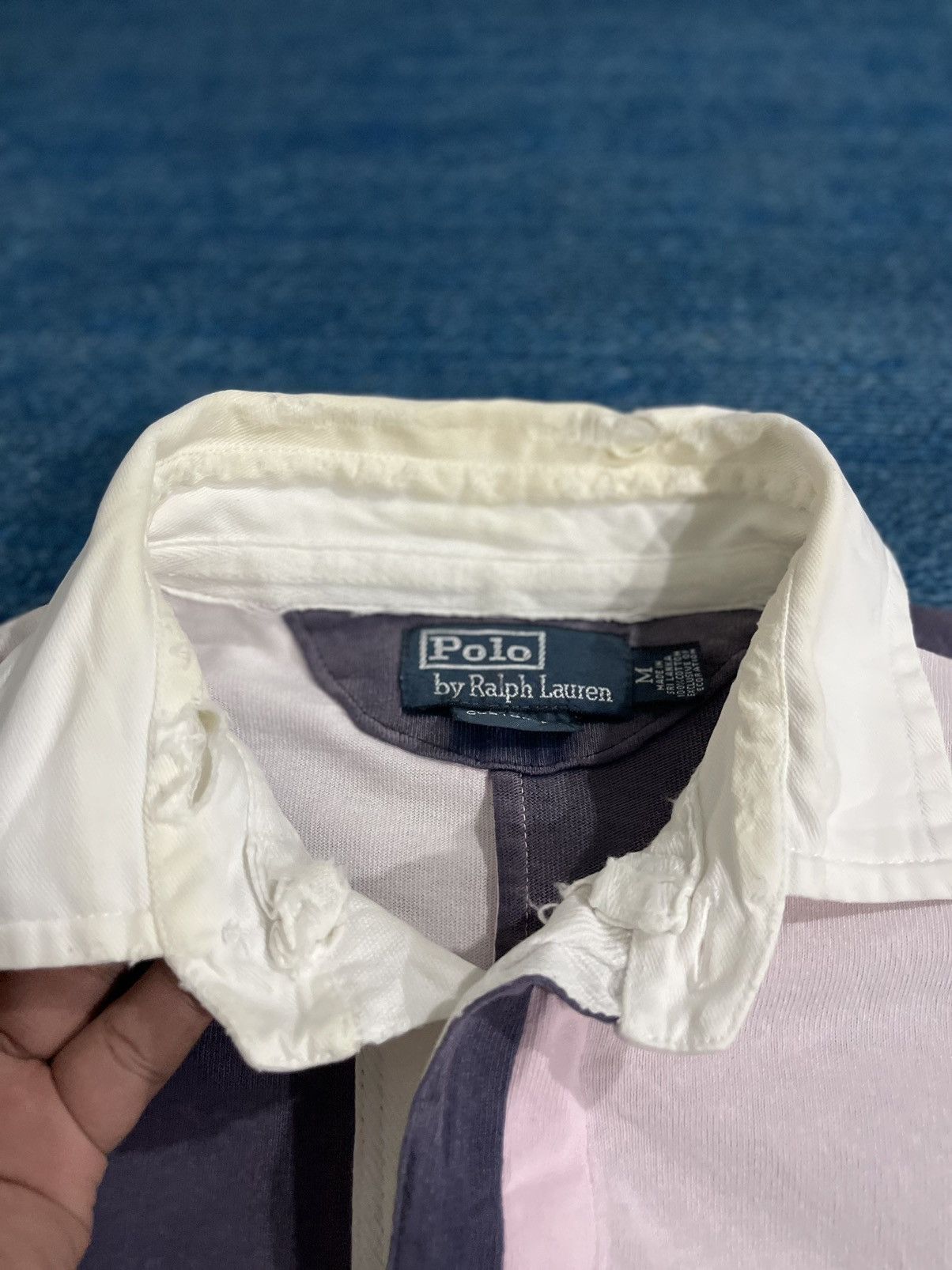 Polo Ralph Lauren Y2k Vintage Faded Polo Ralph Lauren Style Rugby Polo Tee Size US M / EU 48-50 / 2 - 10 Thumbnail